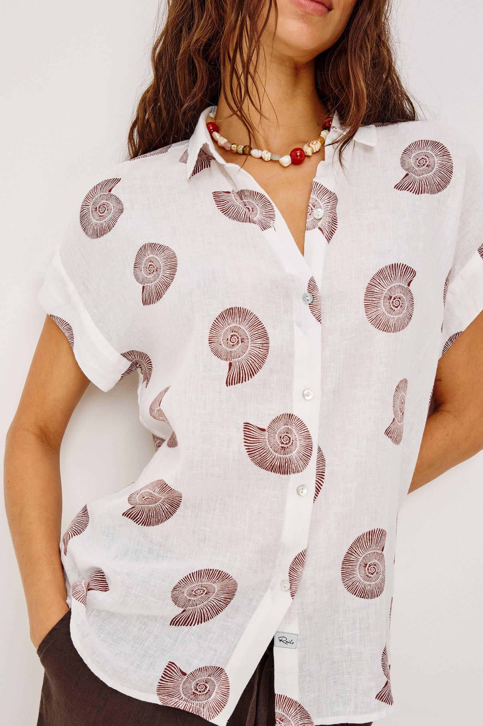 Farrah Shirt - Spiral Shells