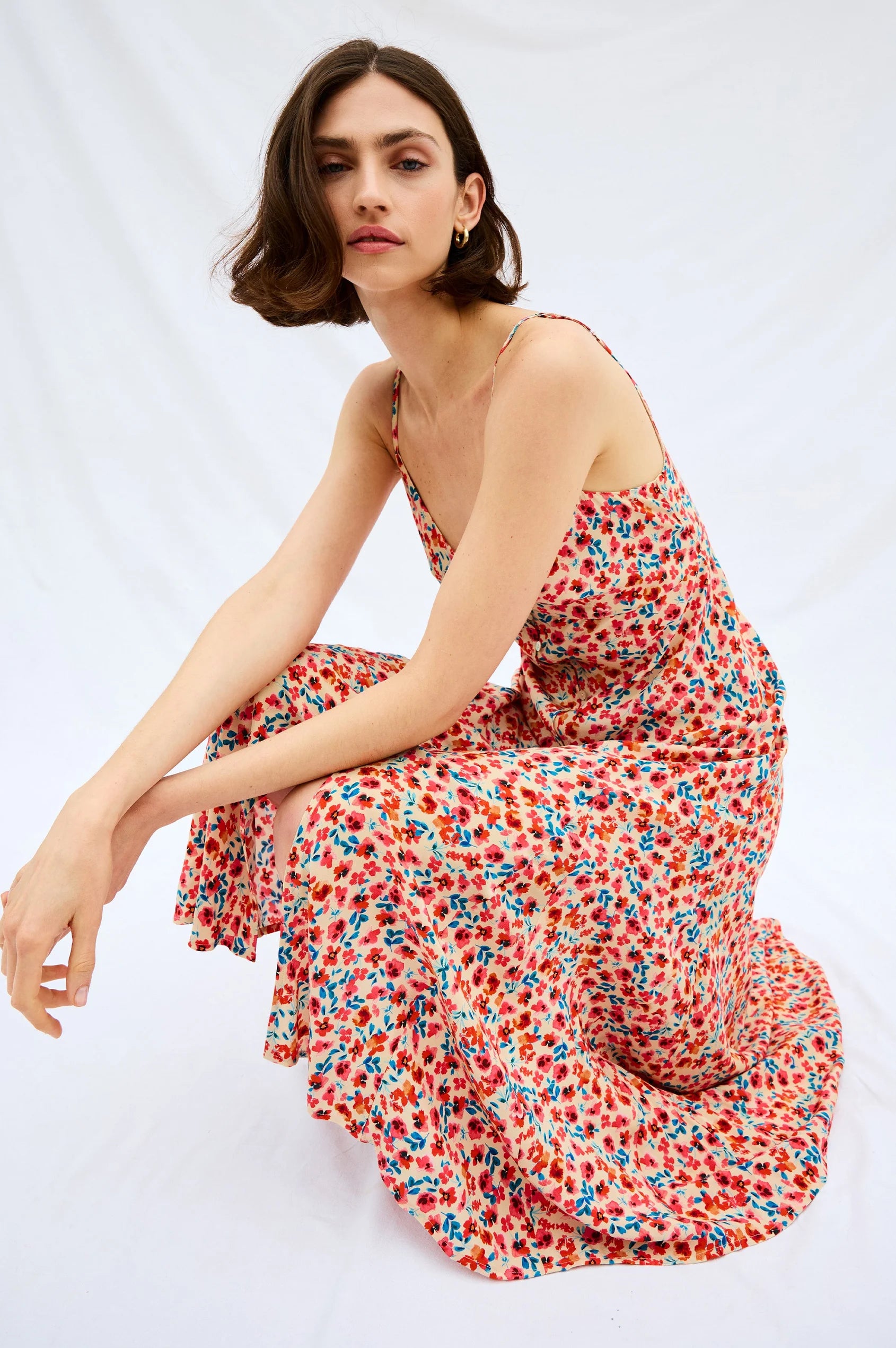 Florian Dress - Red Posy