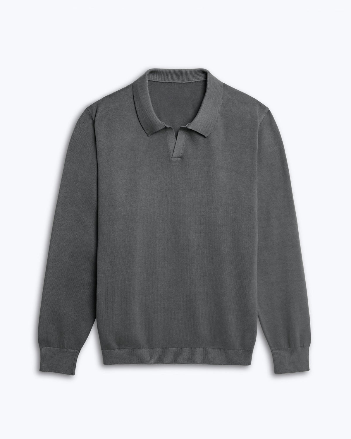 Long Sleeve Lolo Sweater Polo - Charcoal
