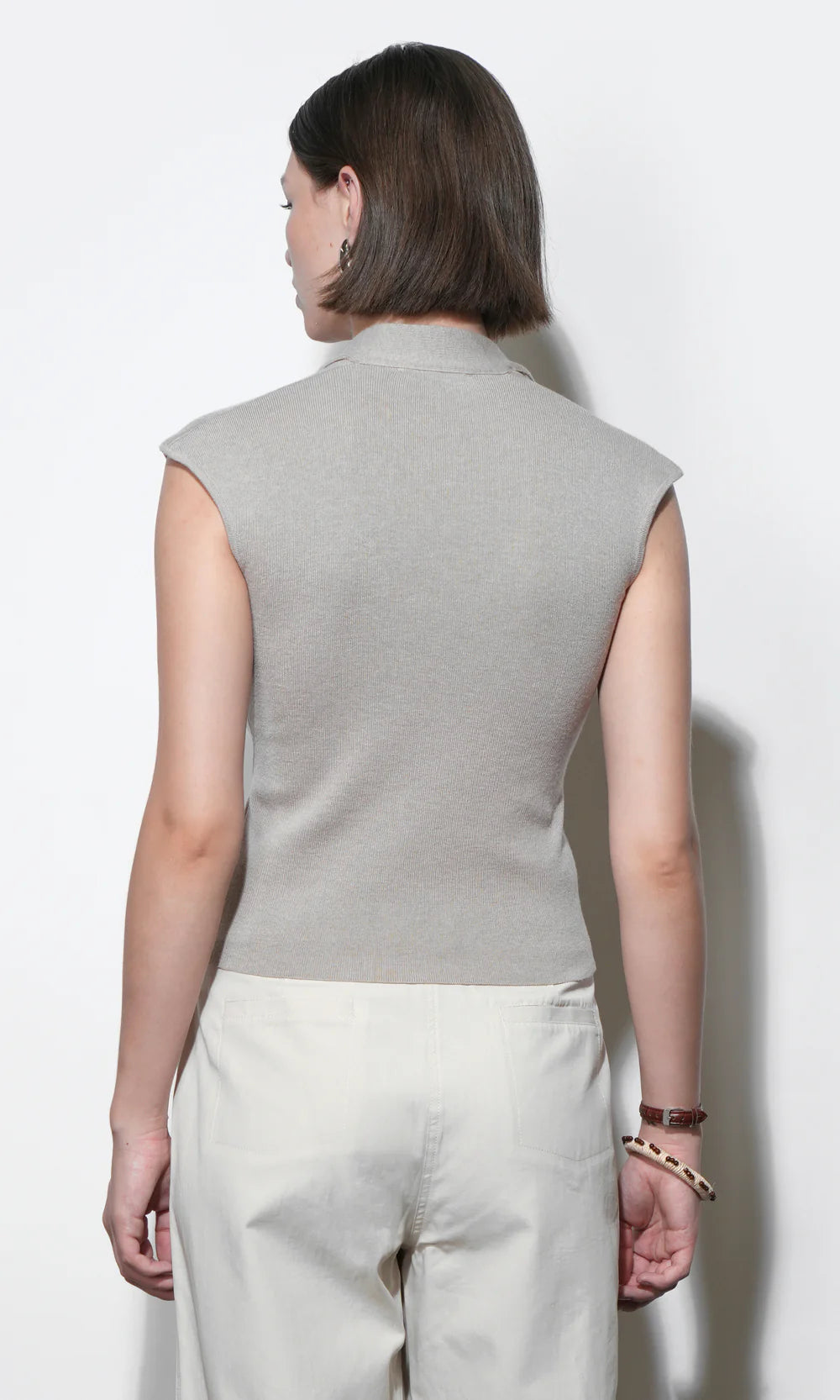 Hannah Scarf Knit Top - Oat