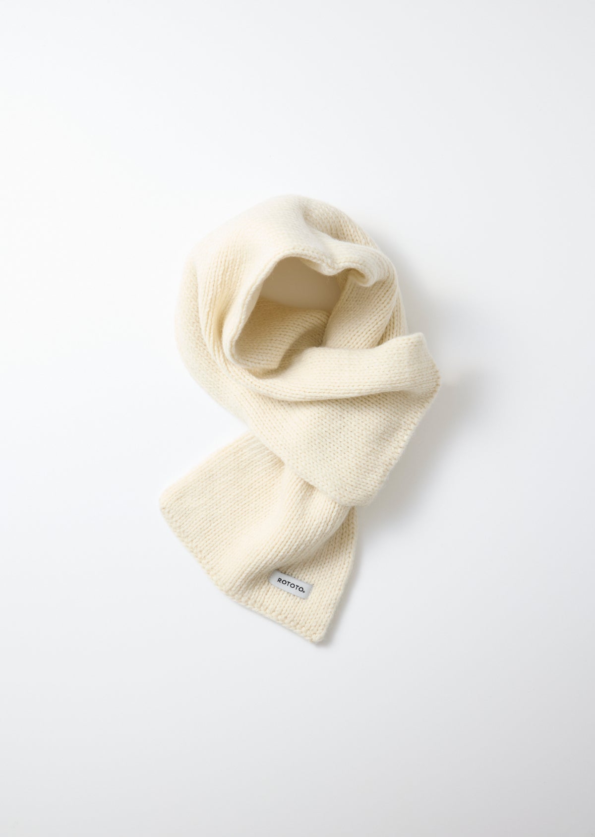 Hanmo Wool Chunky Short Scarf - Ivory