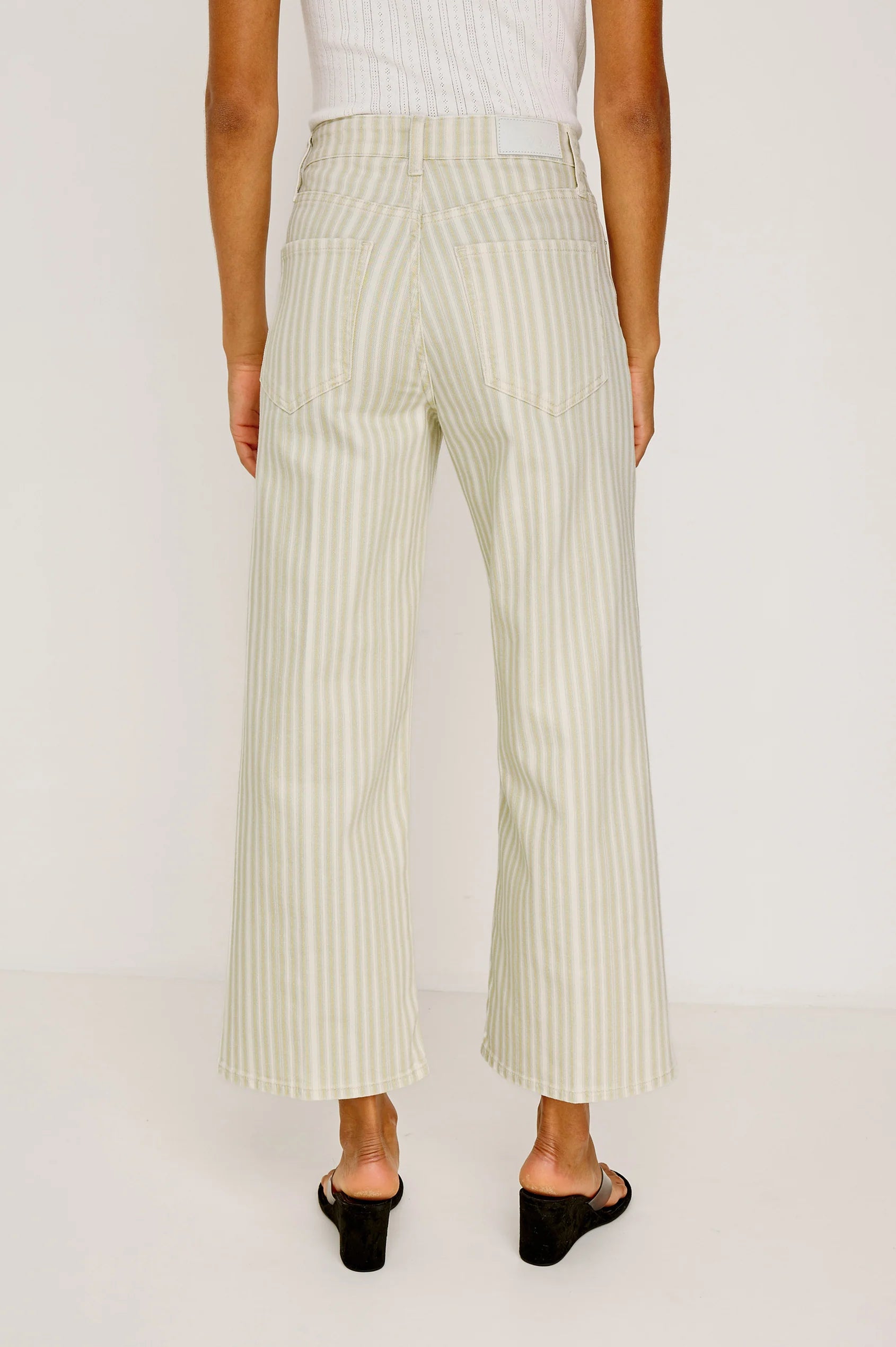 Getty Crop Wide Leg - Malibu Stripe