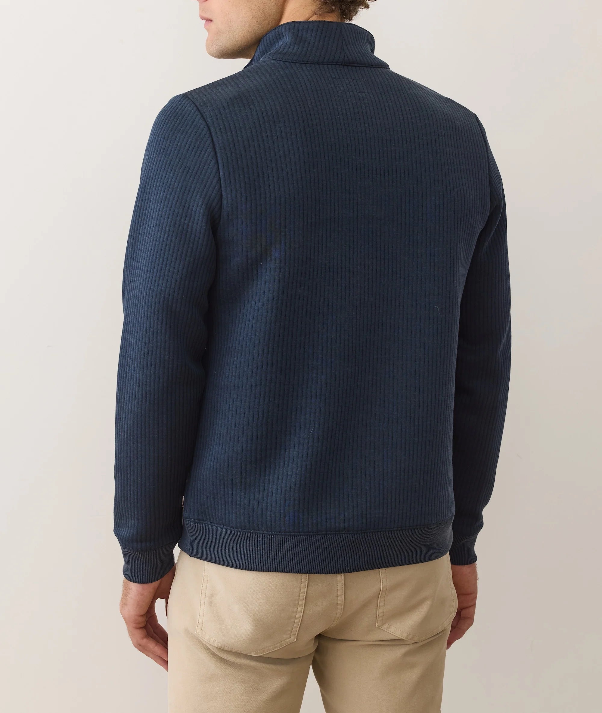 Corbet Quilted Quarter Zip - Navy