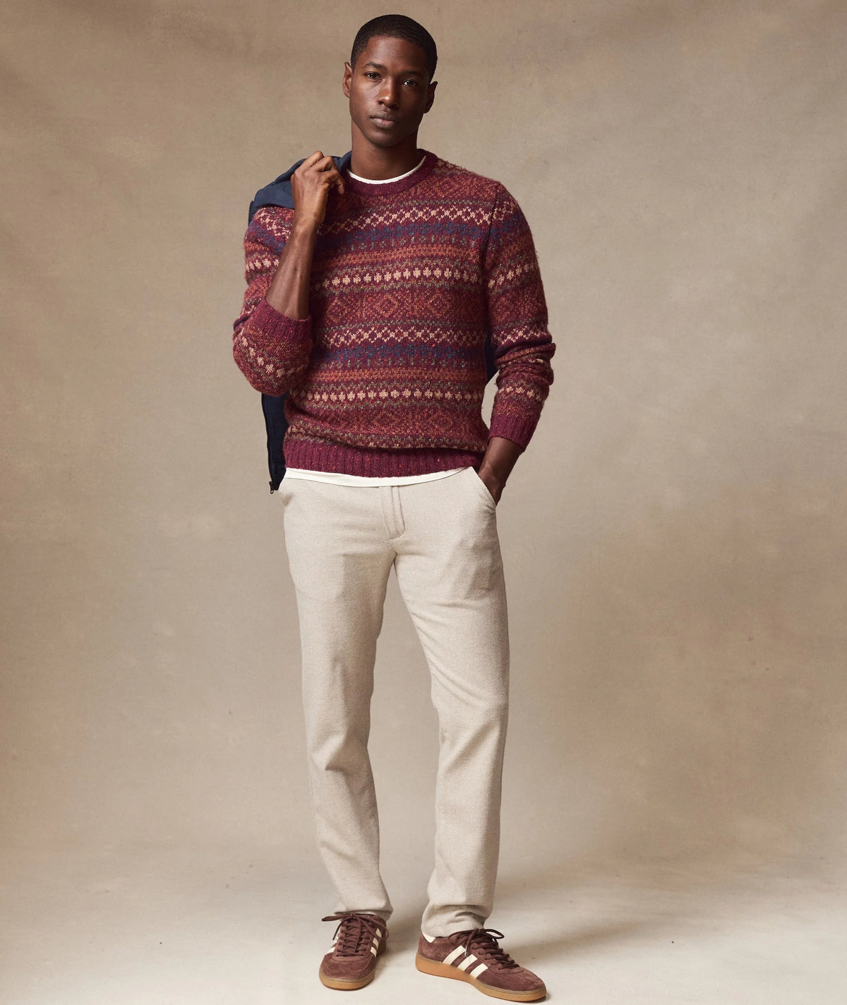 Donegal Fair Isle Sweater - Loganberry Multi