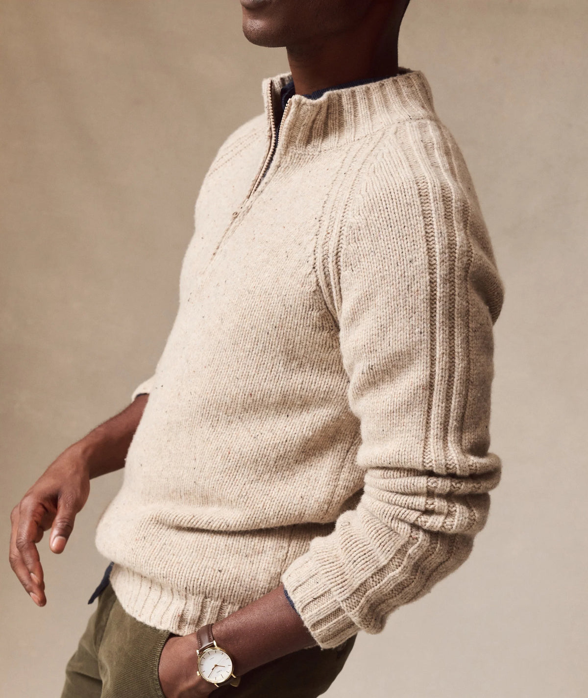 Coastal Merino Quarter Zip - Ryewater