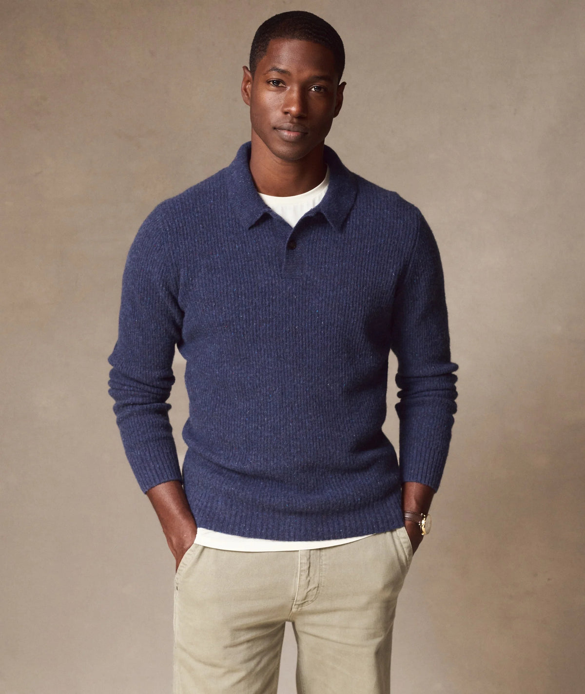 Coastal Merino Sweater Polo - Spey