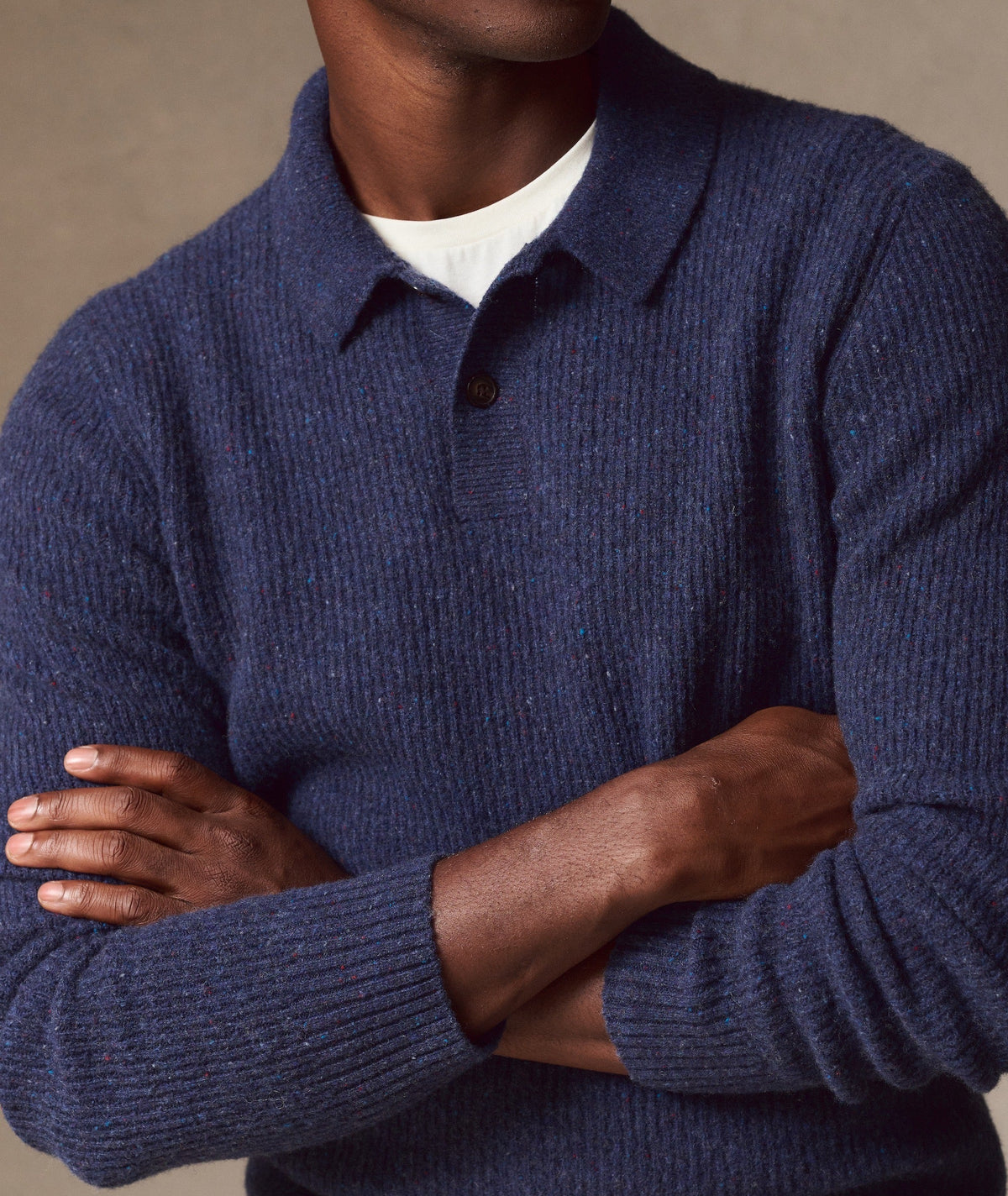 Coastal Merino Sweater Polo - Spey