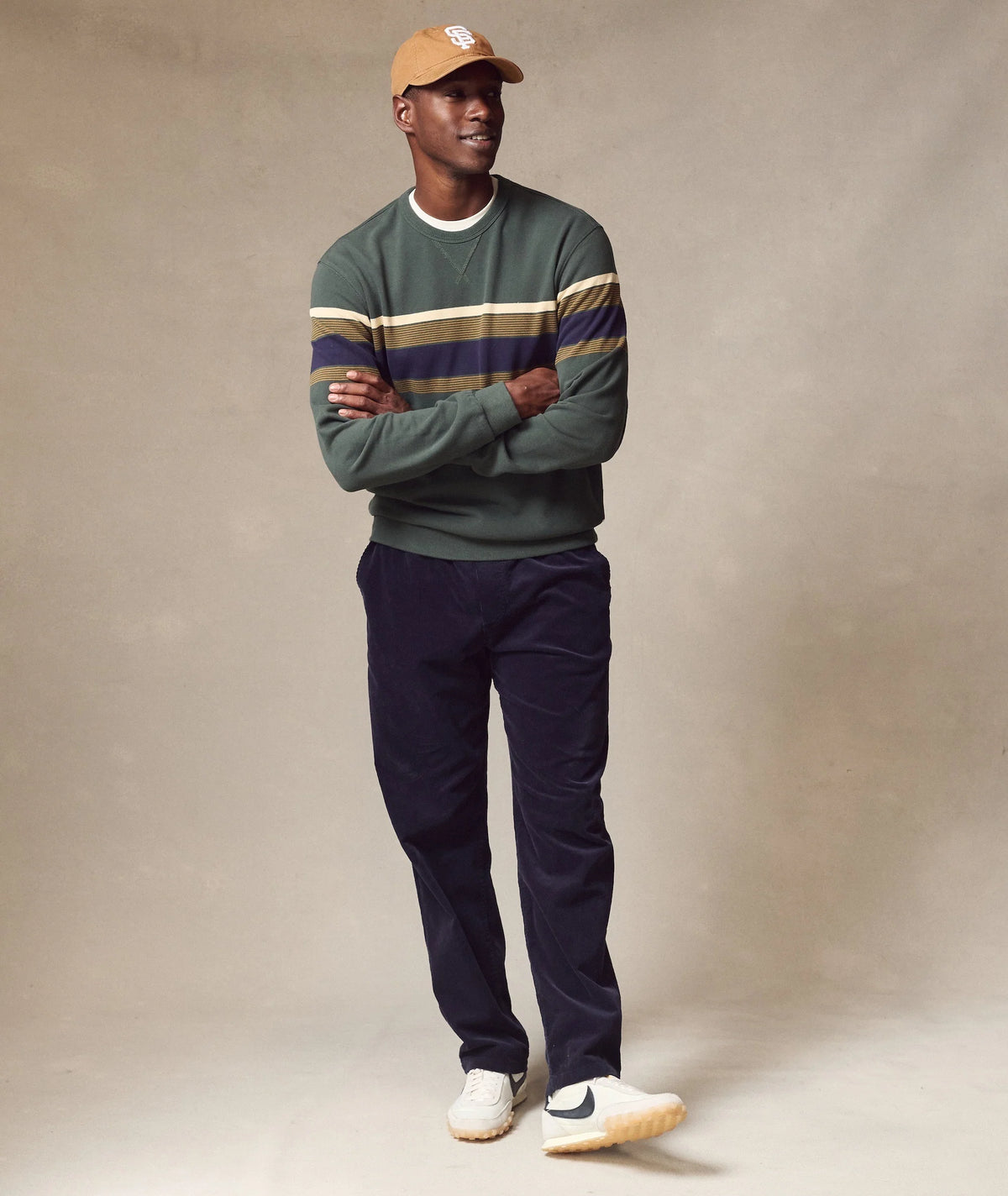 Relaxed Cloud 9 Terry Crewneck - Deep Forest