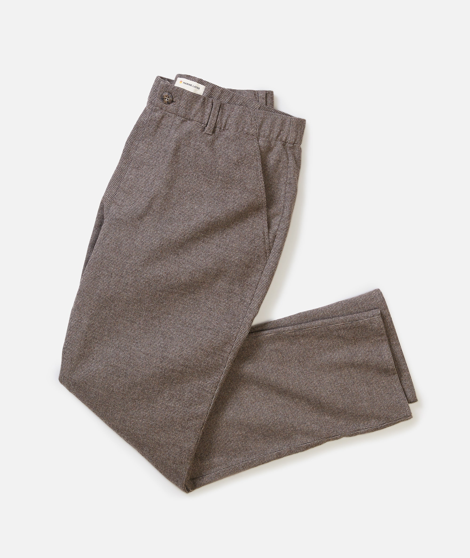 Saturday Houndstooth Slim Straight Chino - Dark Taupe
