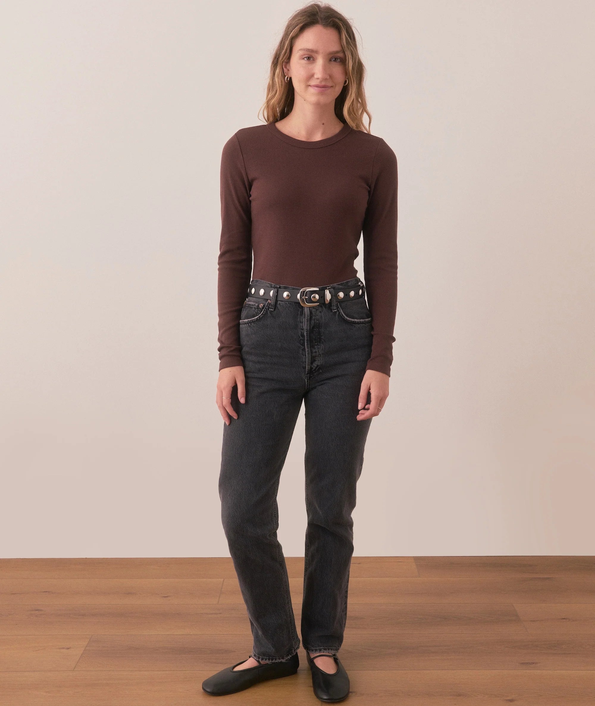 Lexi Rib Sun-In Longsleeve Crew Tee