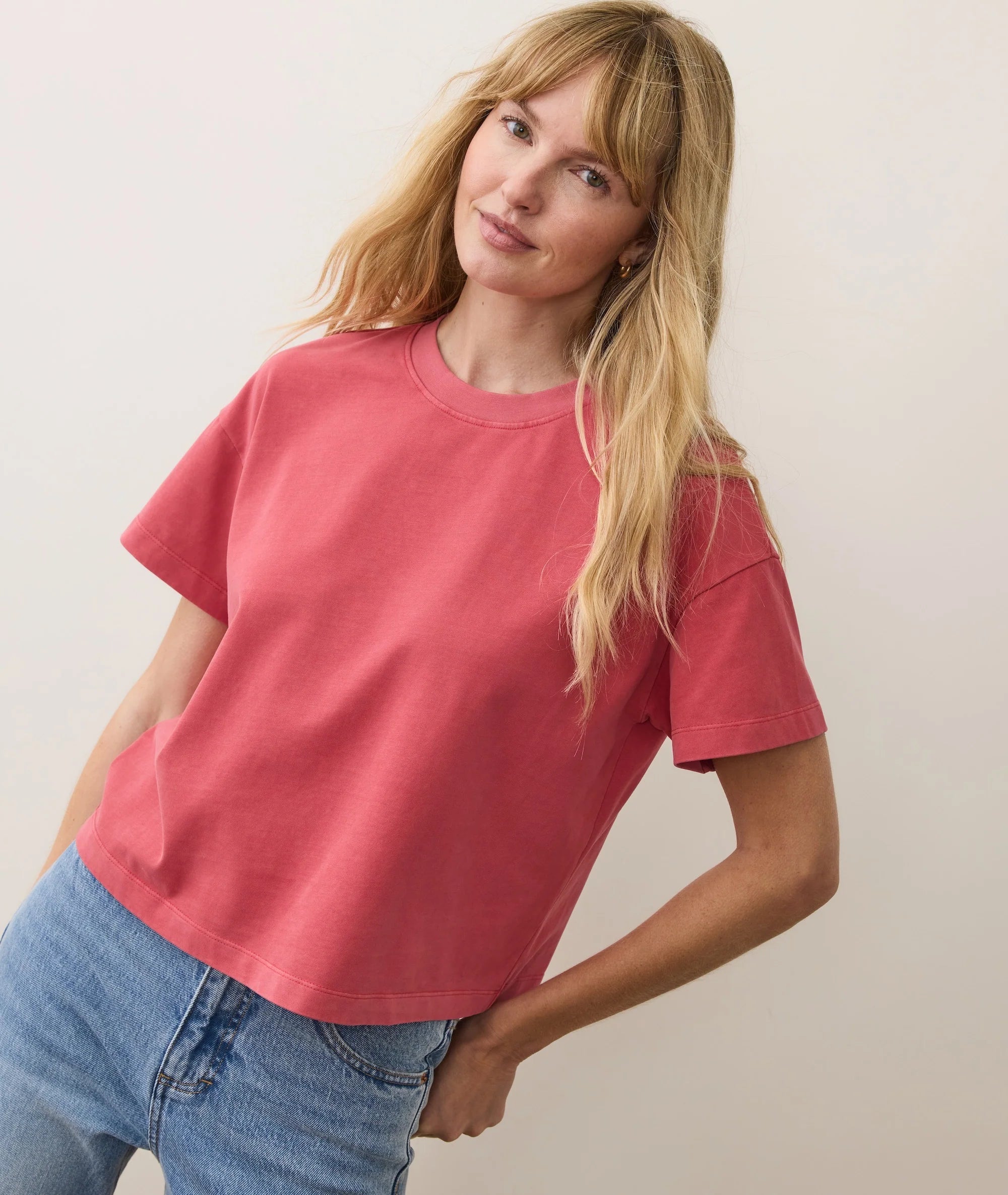 Luxe Jersey Crew Tee - Baked Apple