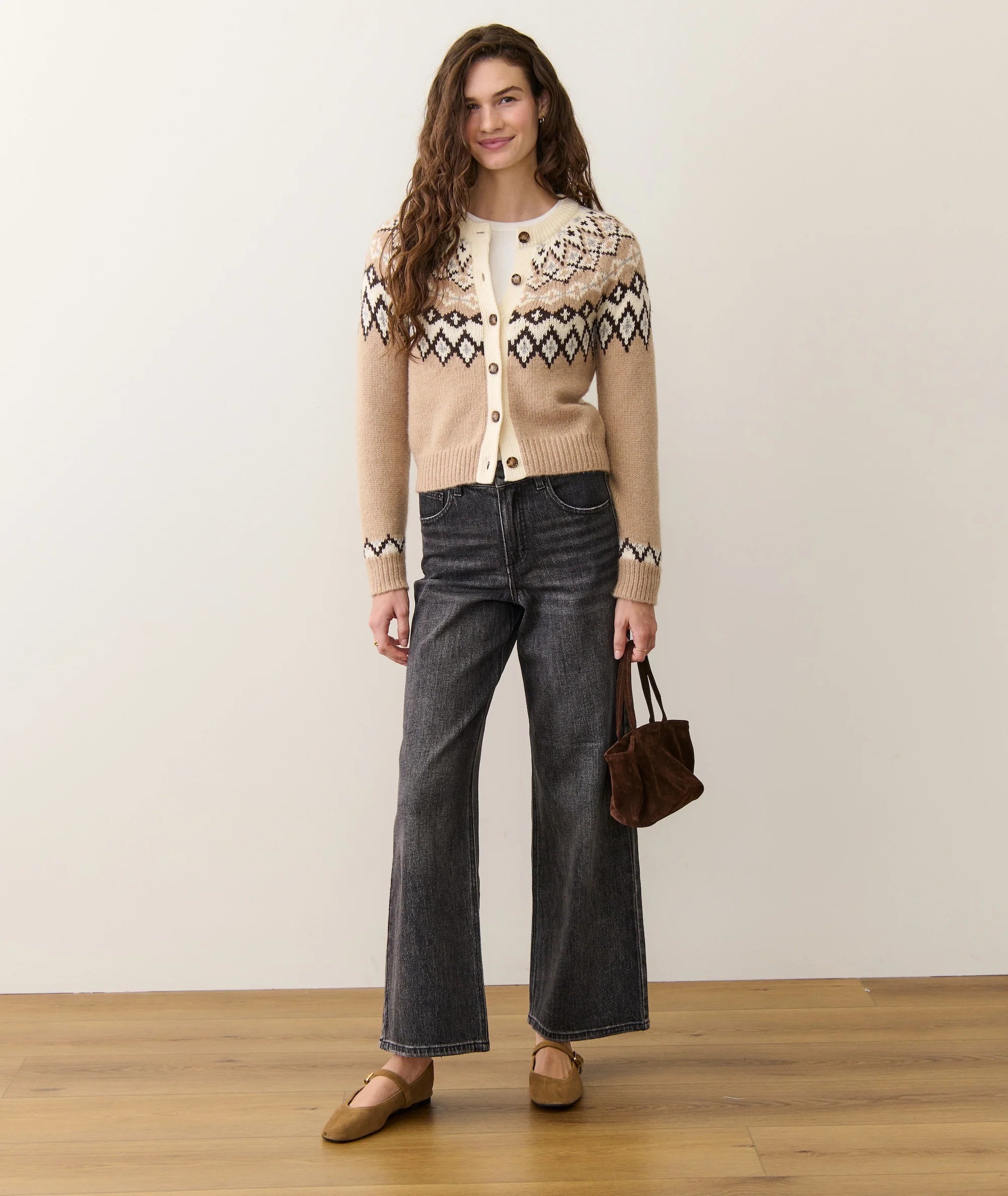 Fiorella Cardigan - Neutral Fair Isle