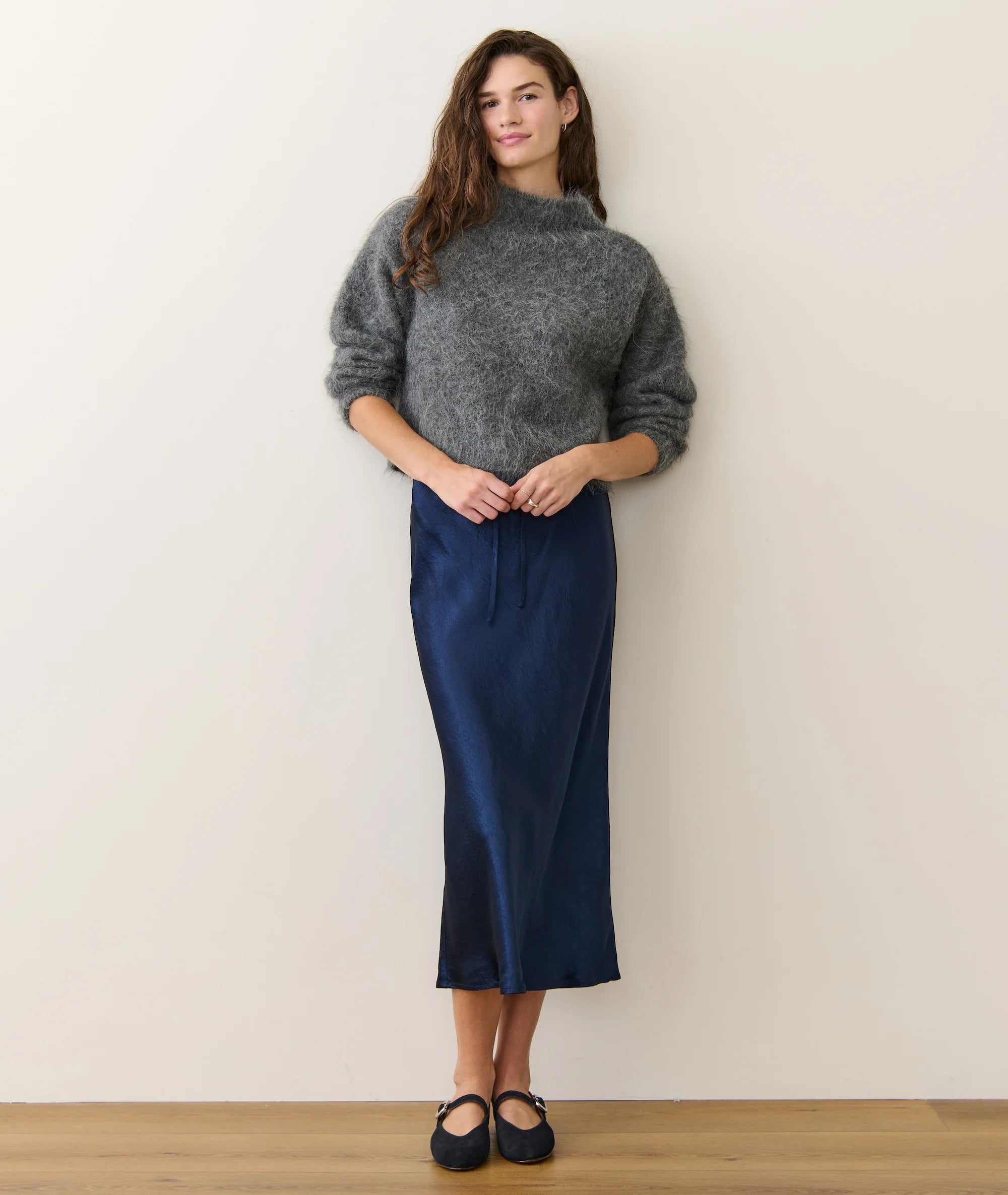 Gabrielle Slip Skirt - Navy