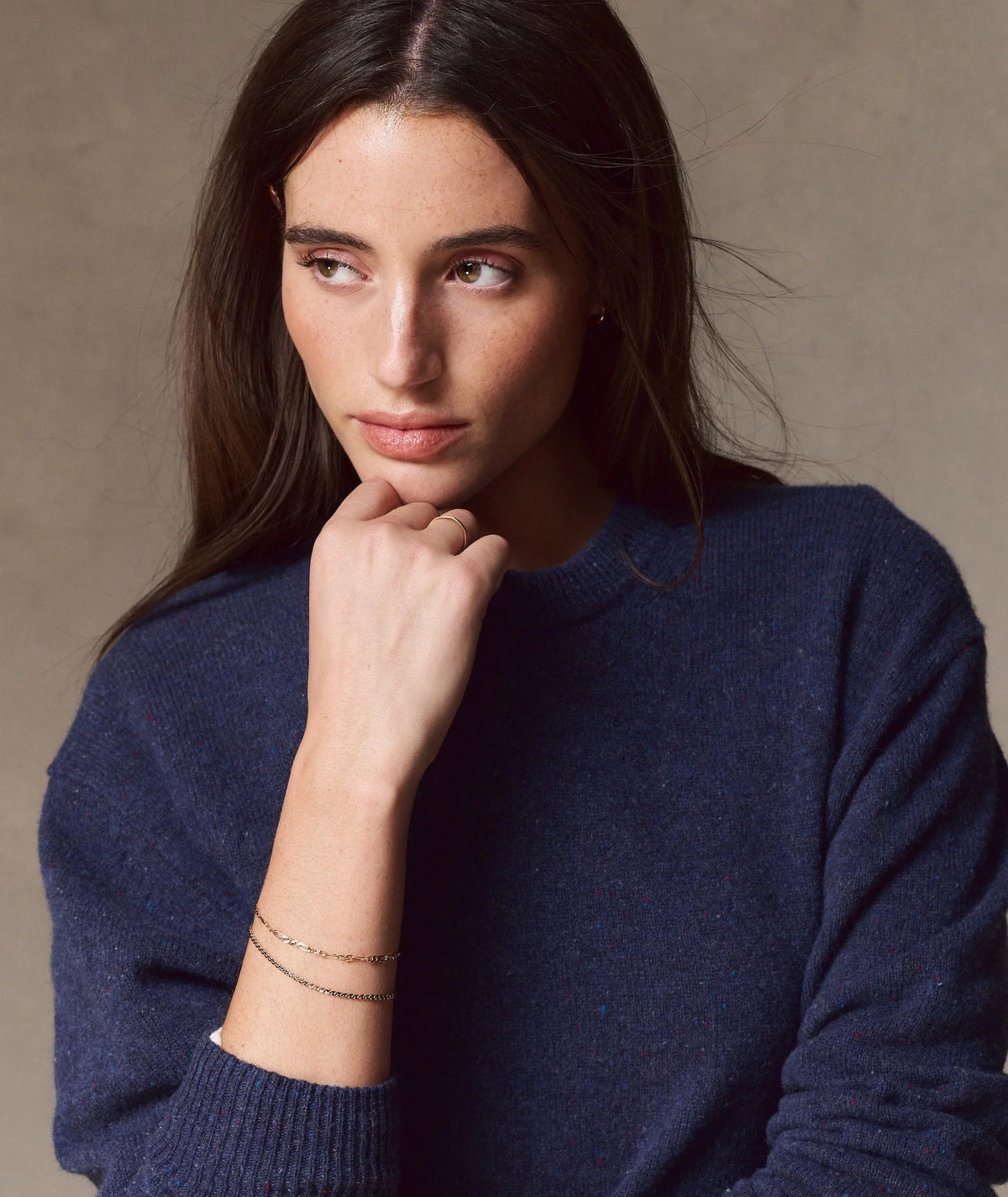 Coastal Merino Crewneck Sweater - Navy