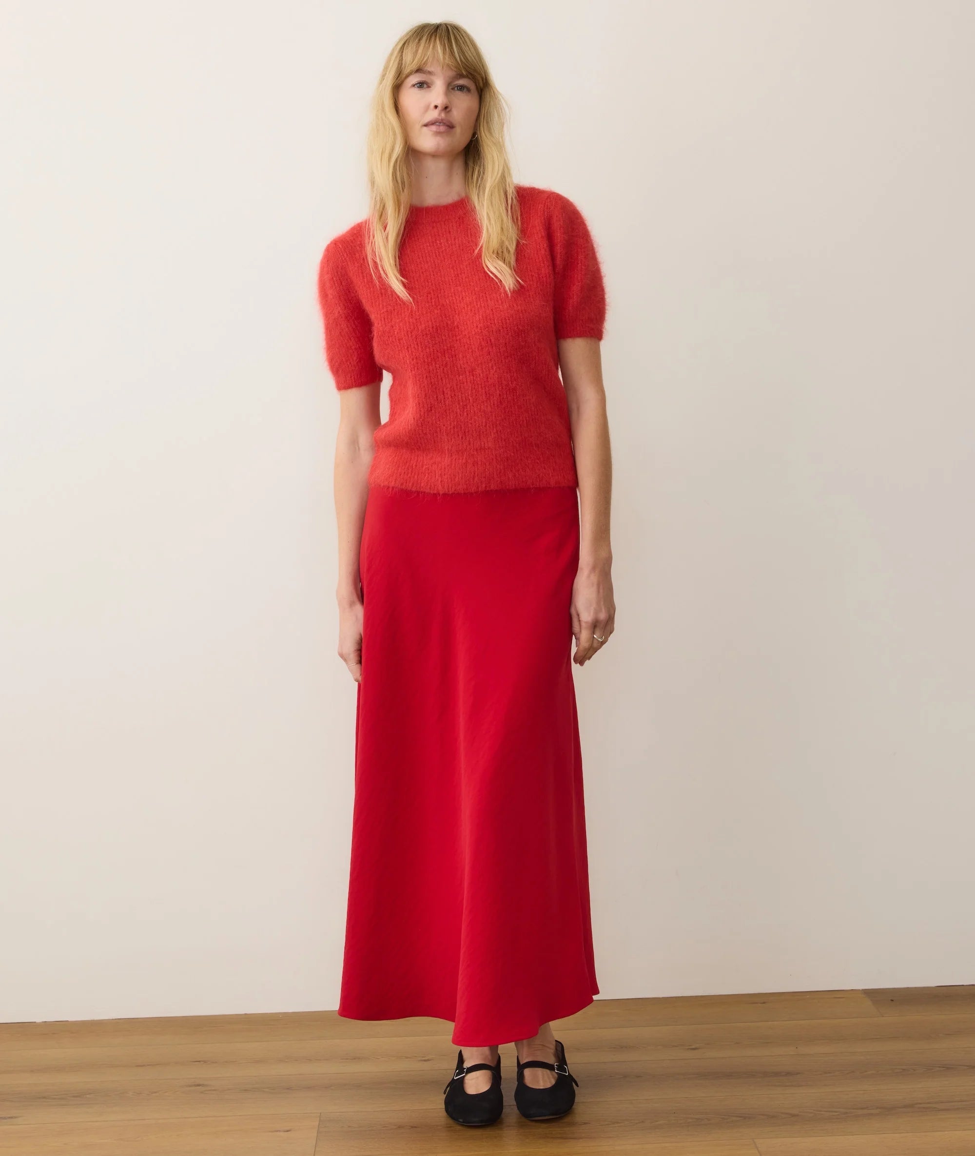 Natalia Circle Skirt - Cherry Red