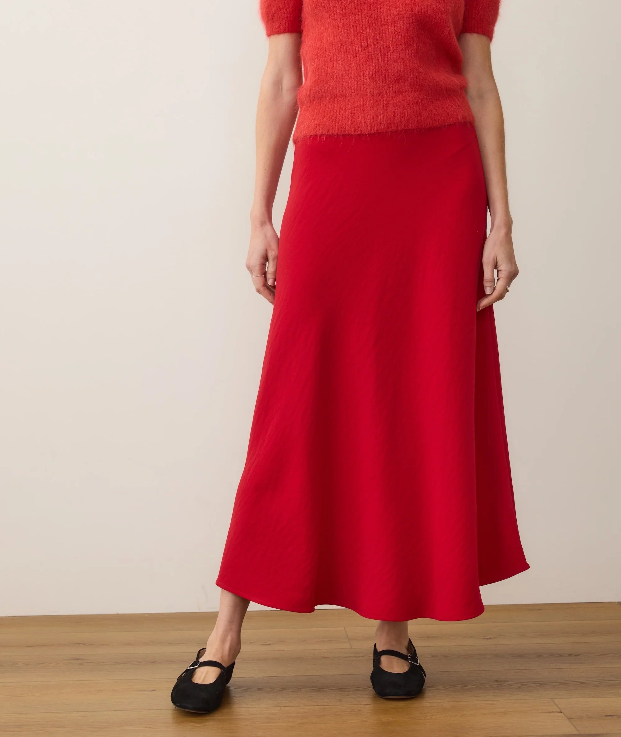 Natalia Circle Skirt - Cherry Red