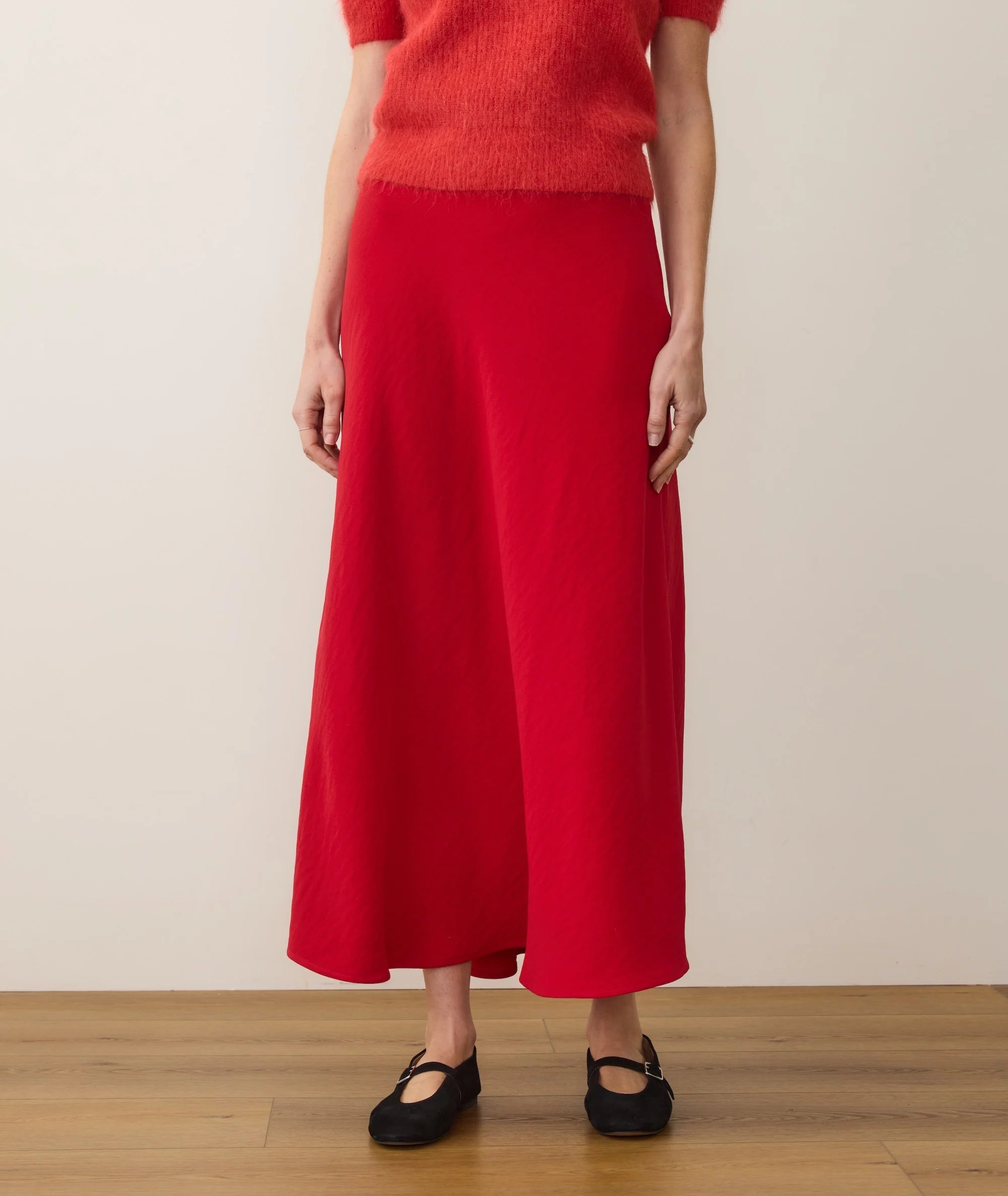 Natalia Circle Skirt - Cherry Red