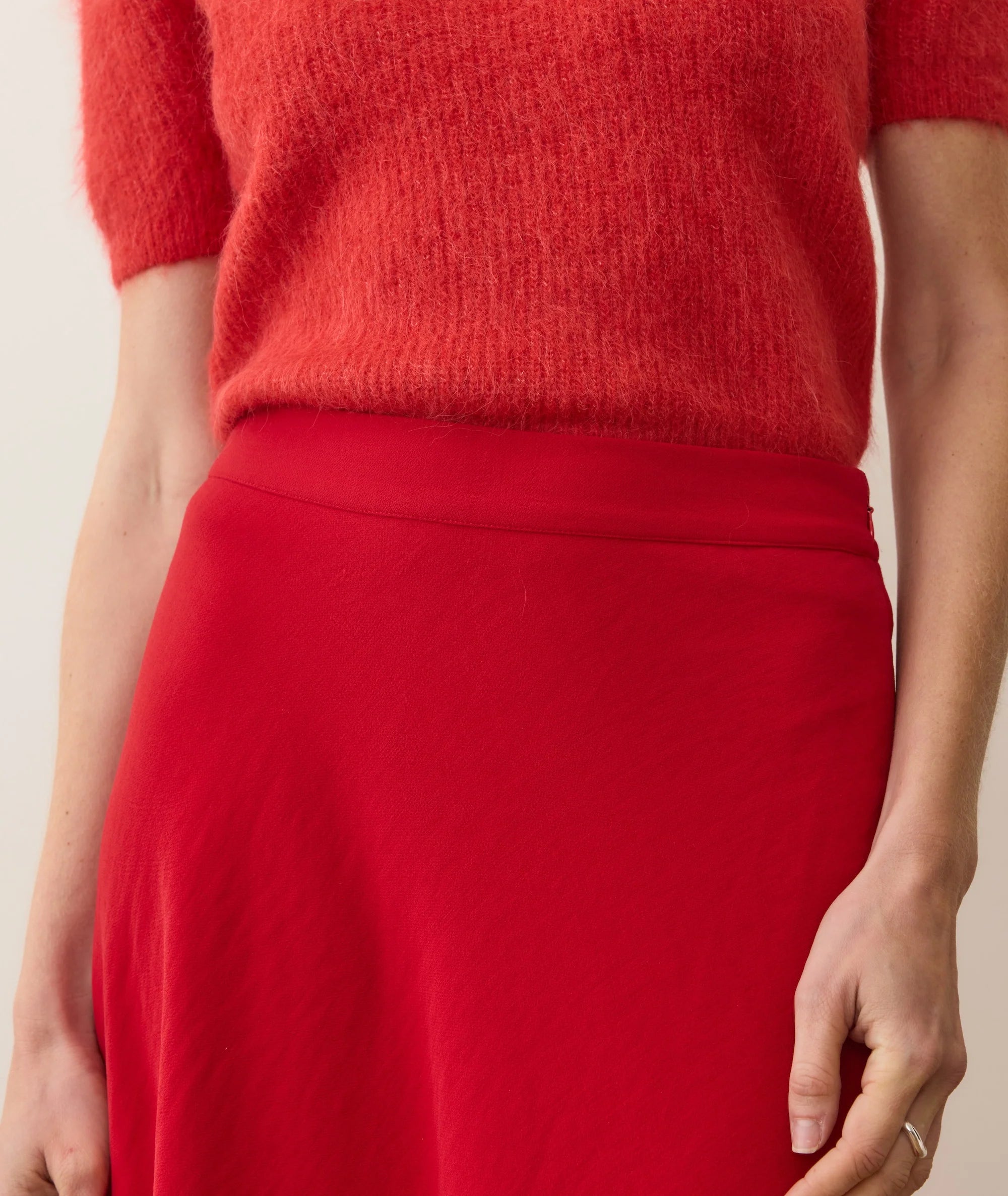 Natalia Circle Skirt - Cherry Red