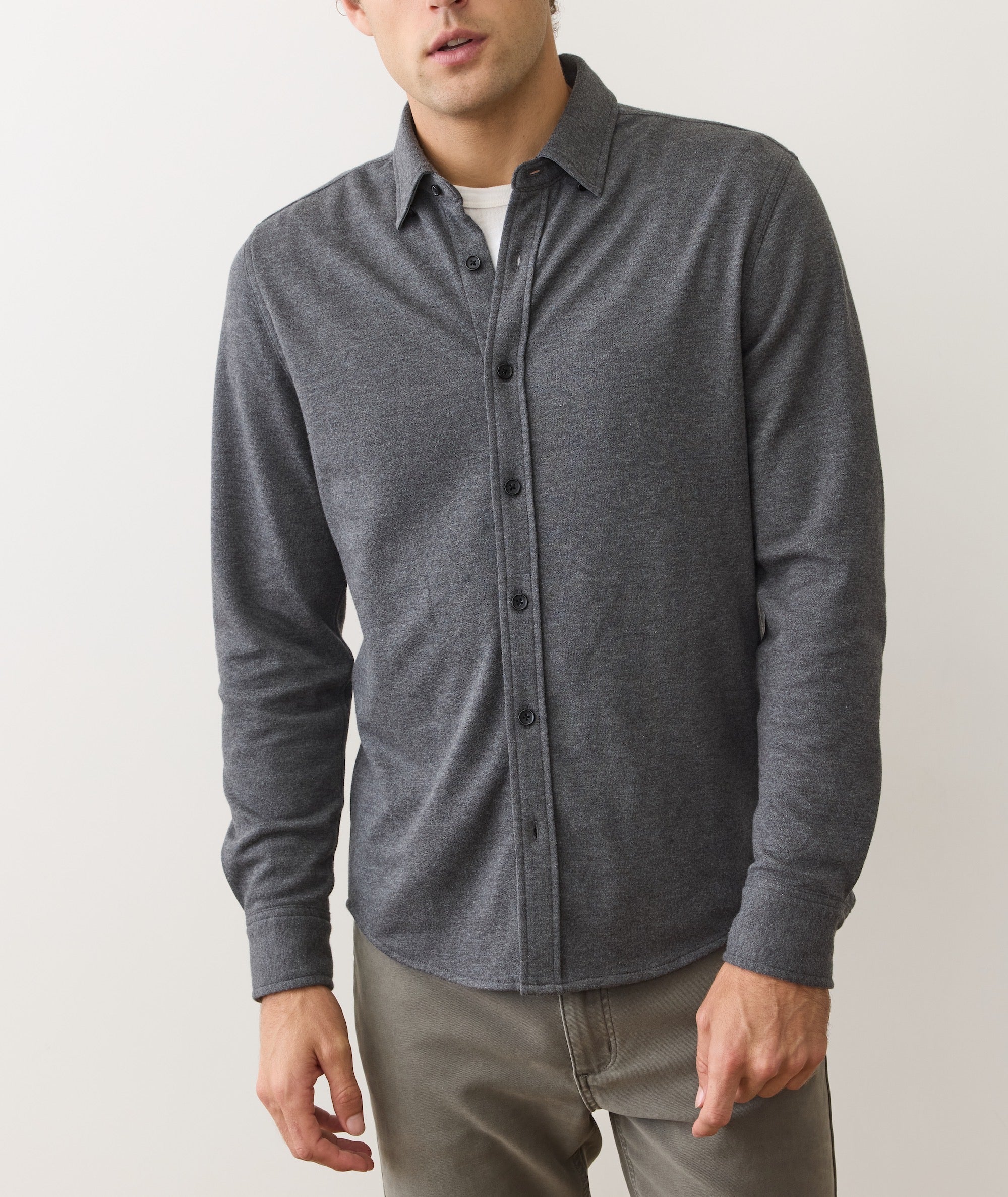 Pacifica Stretch Twill Shirt - Charcoal Heather