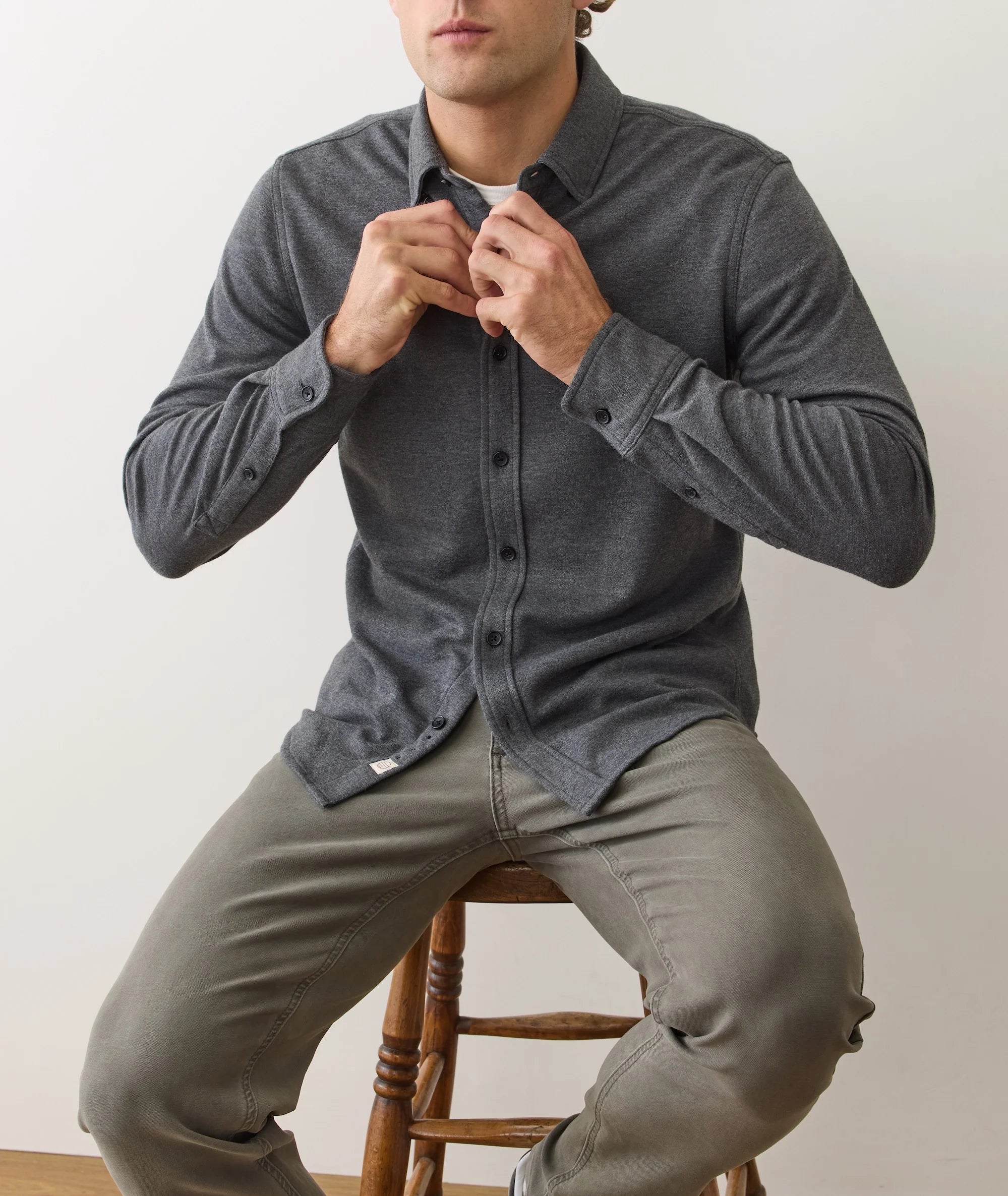 Pacifica Stretch Twill Shirt - Charcoal Heather