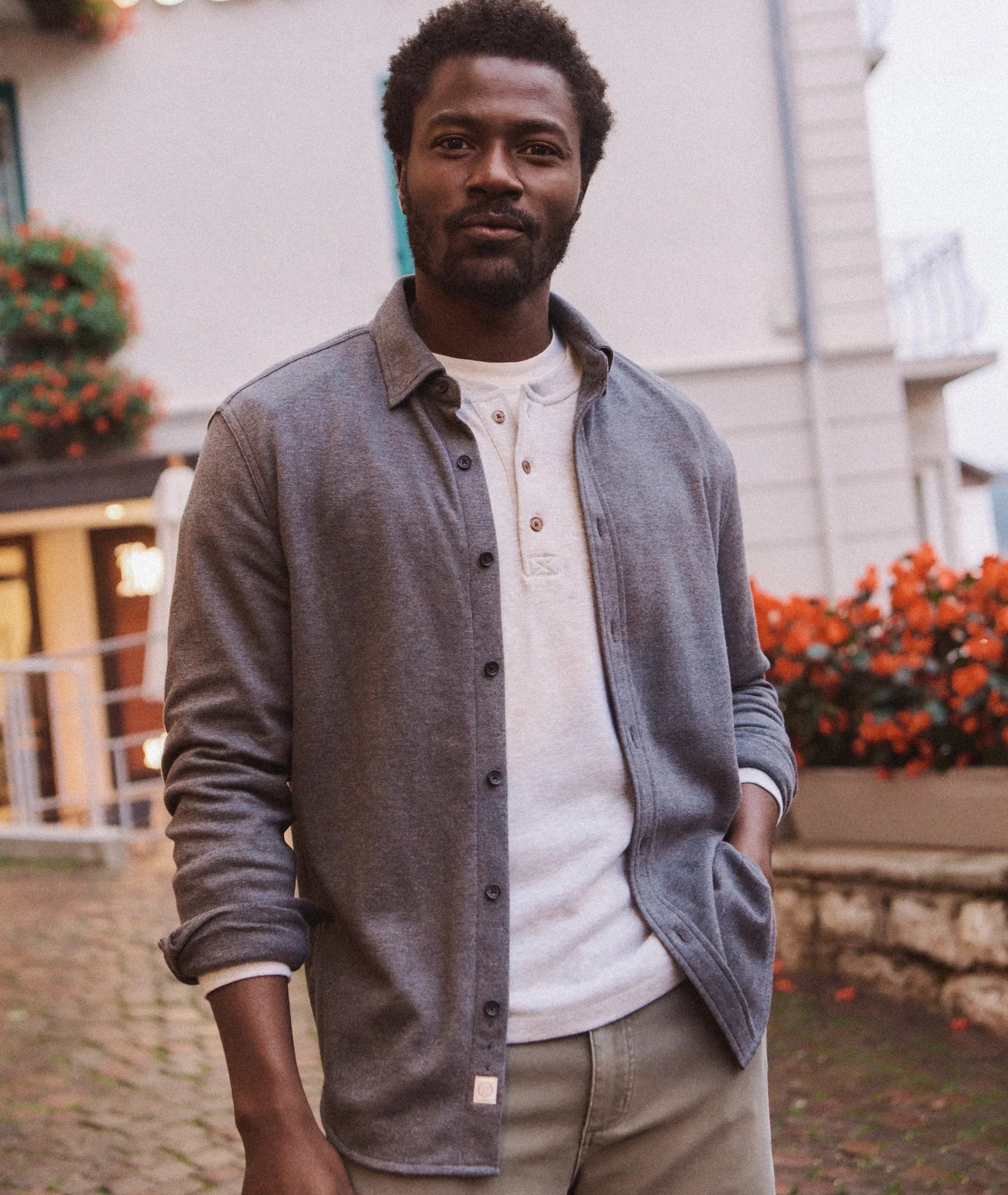 Pacifica Stretch Twill Shirt - Charcoal Heather