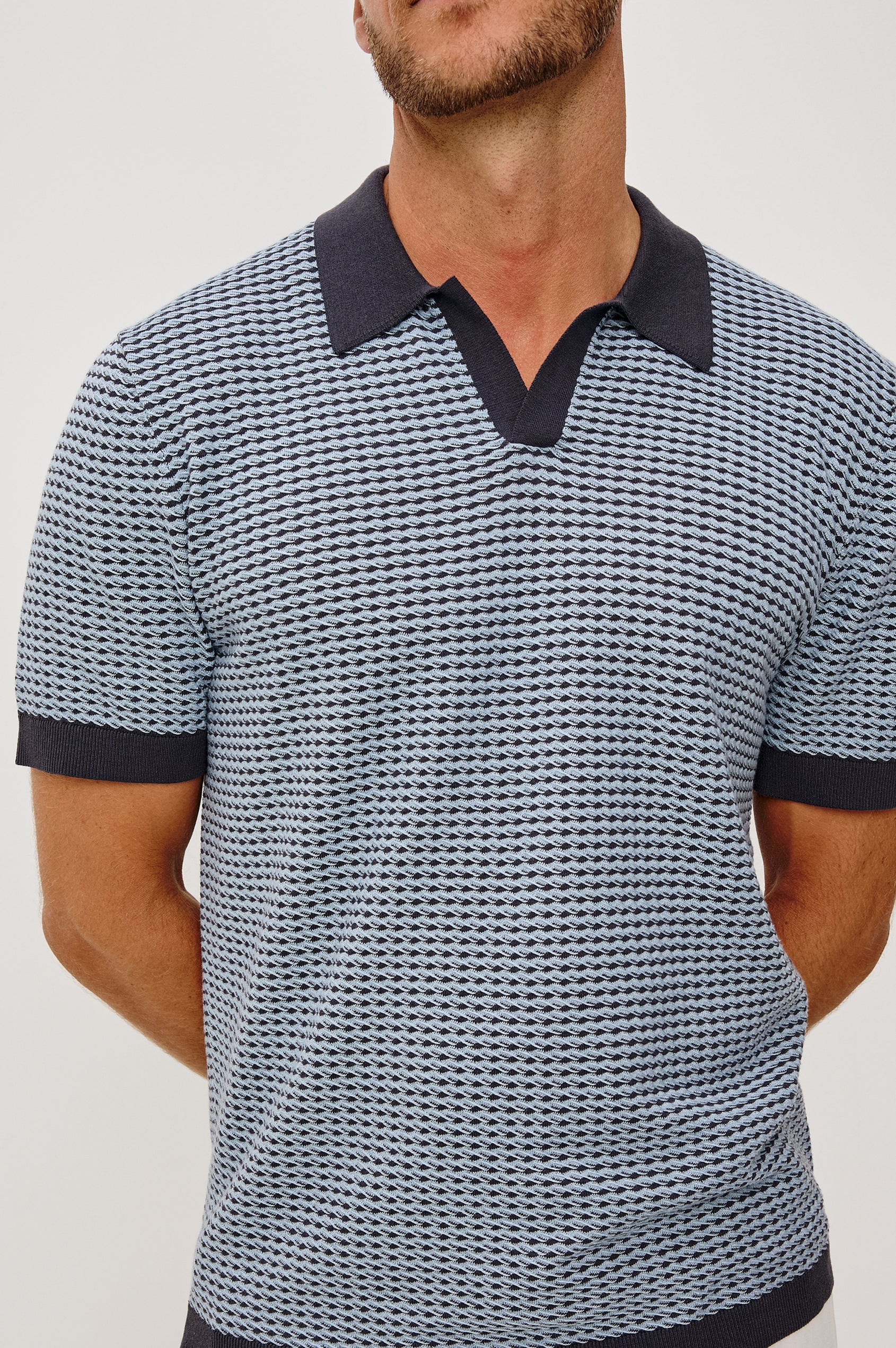 Hayden Polo Shirt - Blue Lagoon Ripple