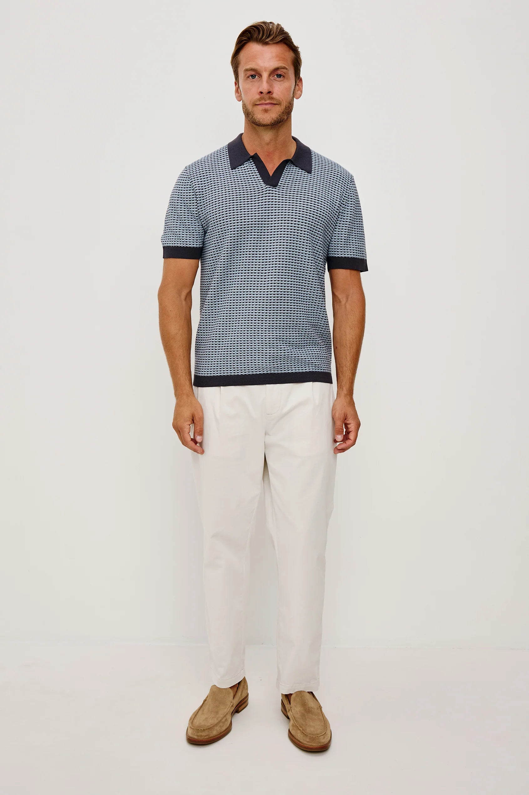 Hayden Polo Shirt - Blue Lagoon Ripple