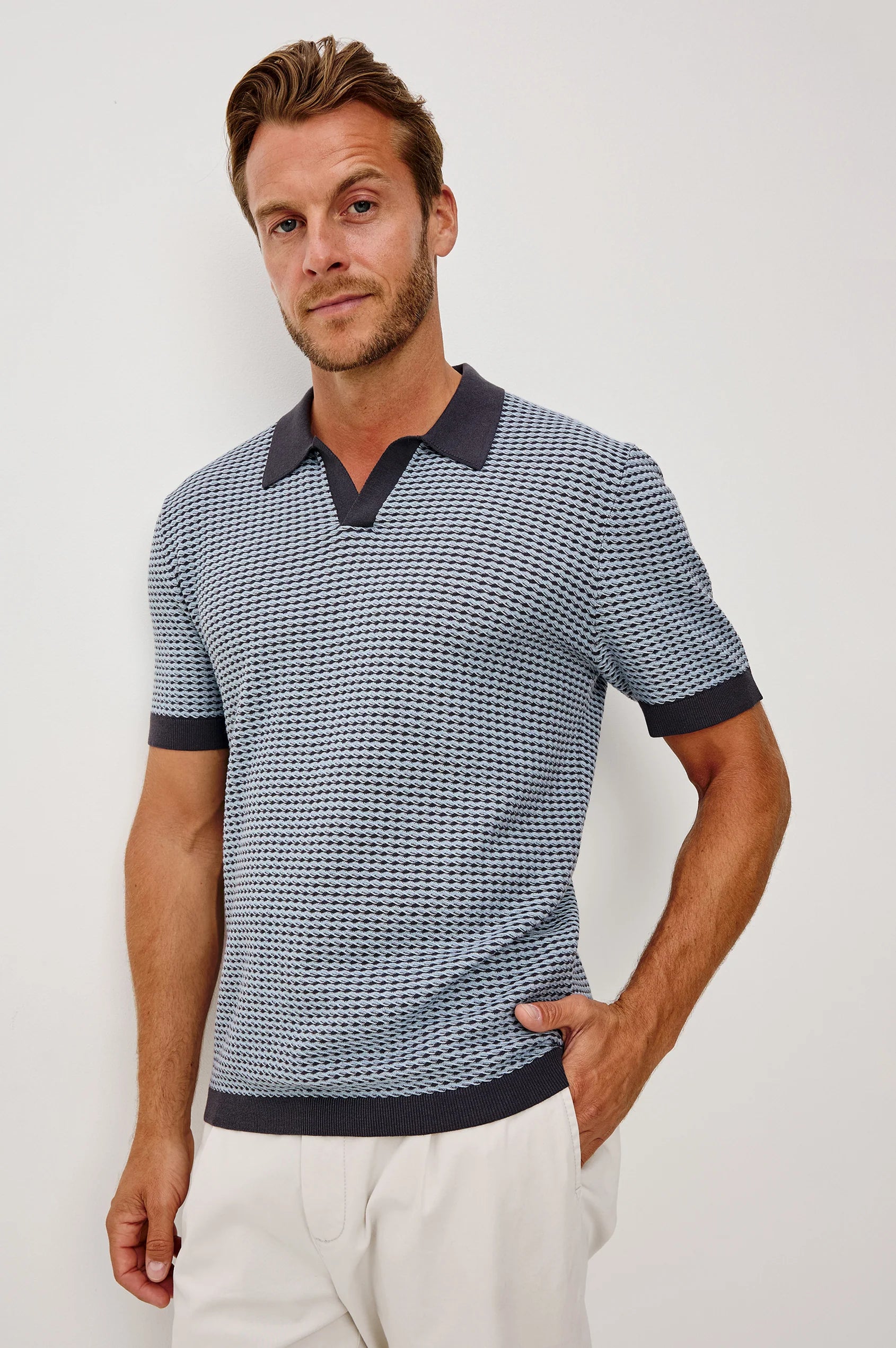 Hayden Polo Shirt - Blue Lagoon Ripple