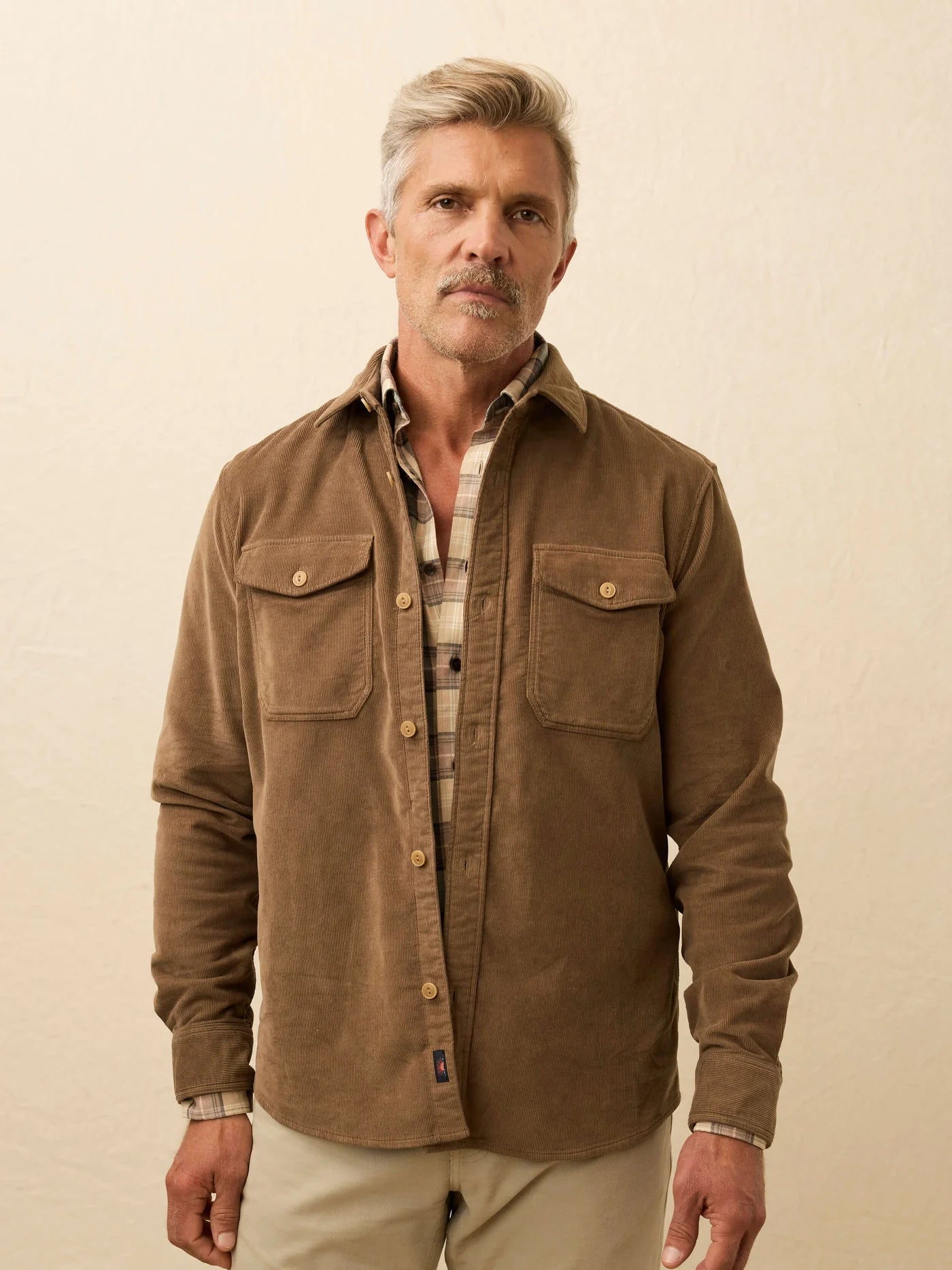 Stretch Terry Corduroy Workshirt - Timber