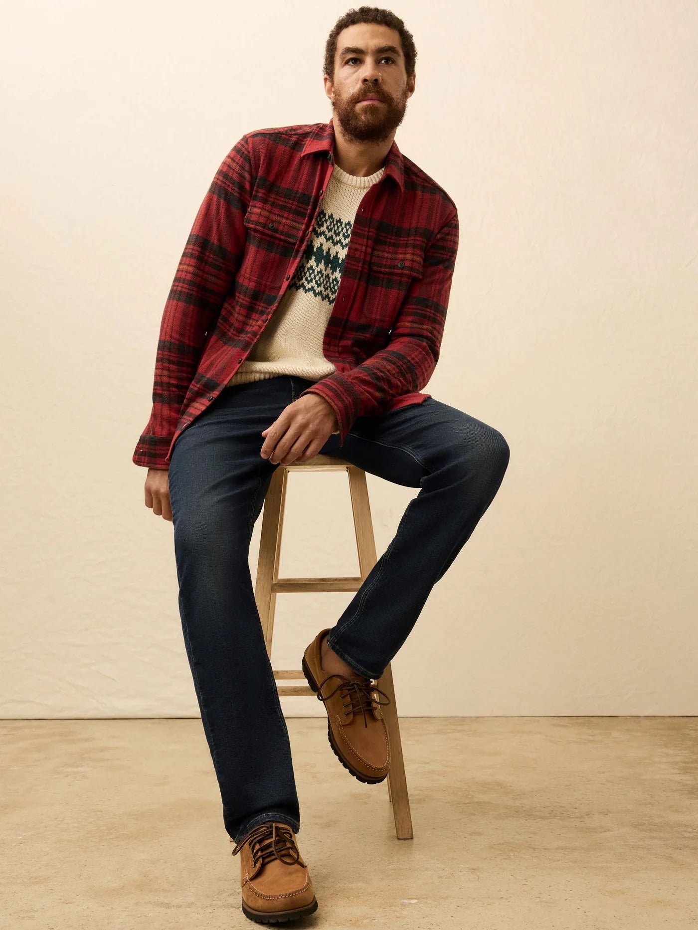 Legend™ Sweater Shirt - Red Cedar Plaid