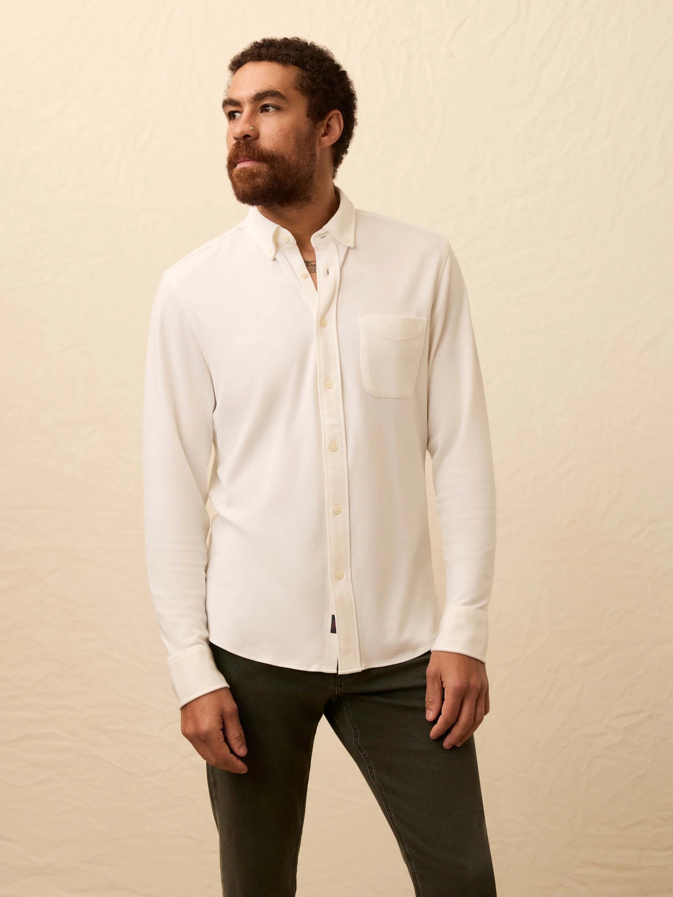 Coastline Knit Shirt - White Wall
