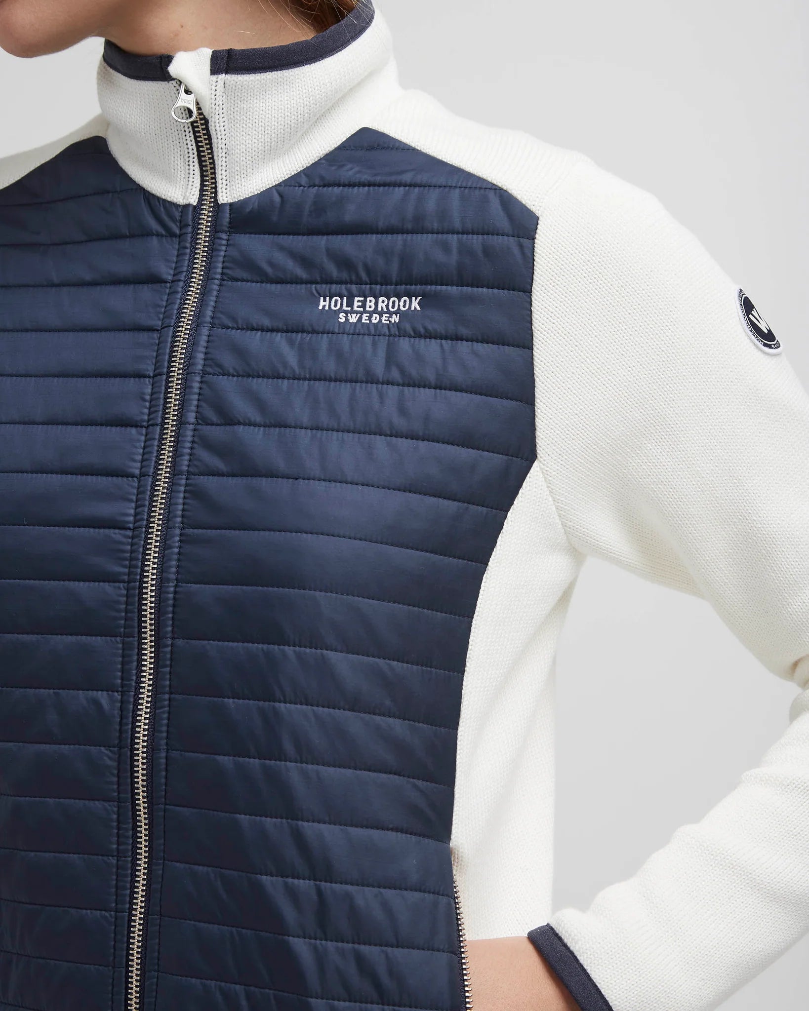 Mimmi Full Zip Windproof Jacket - Off White/Navy