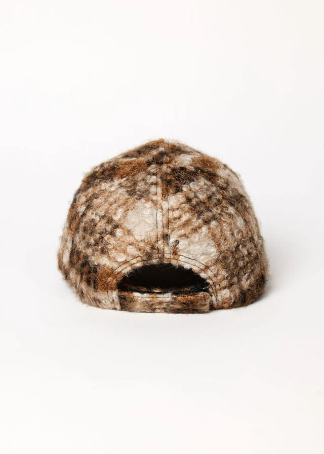 Sherpa Novelty Cap - Brown Plaid