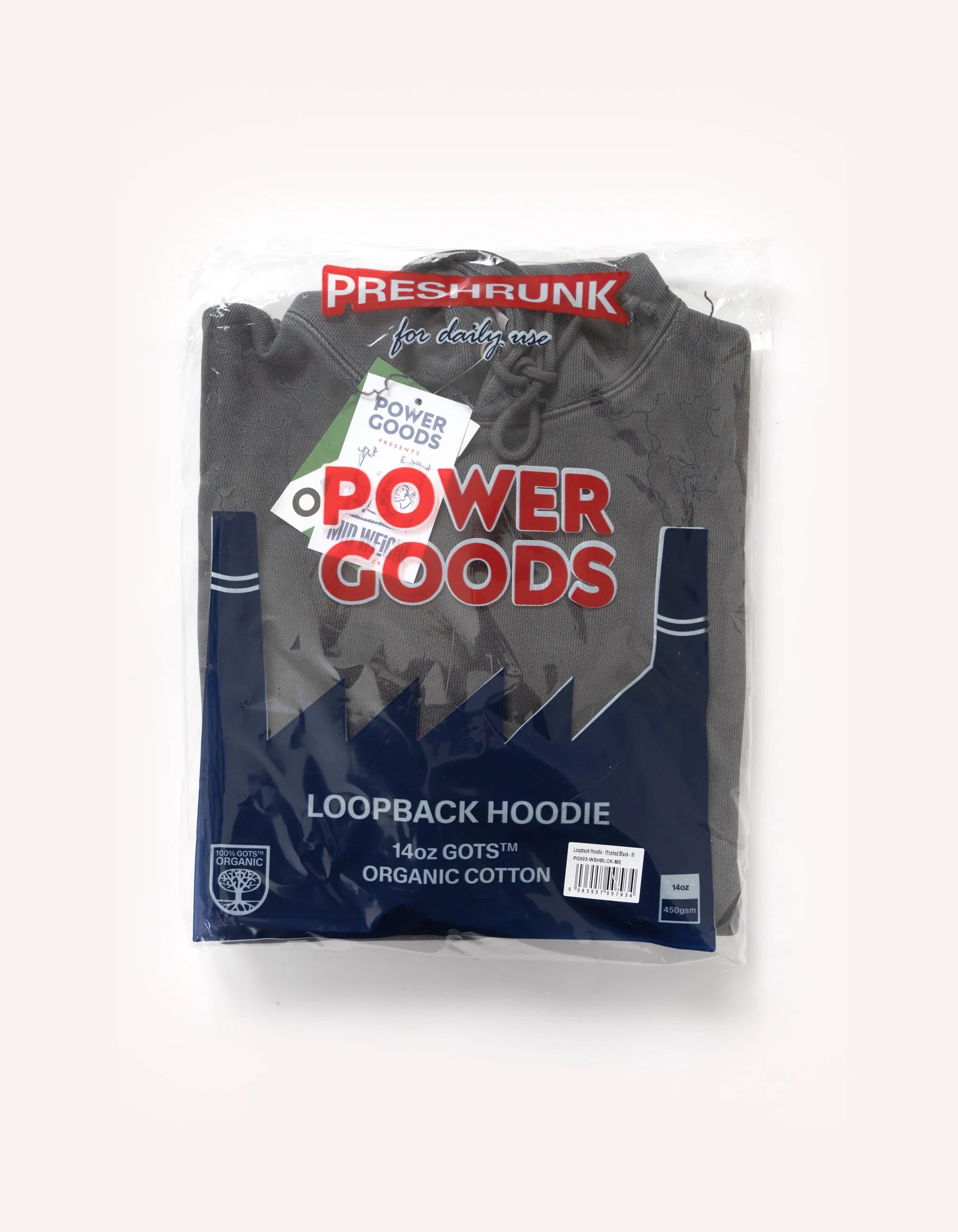 Loopback Hoodie - Washed Black
