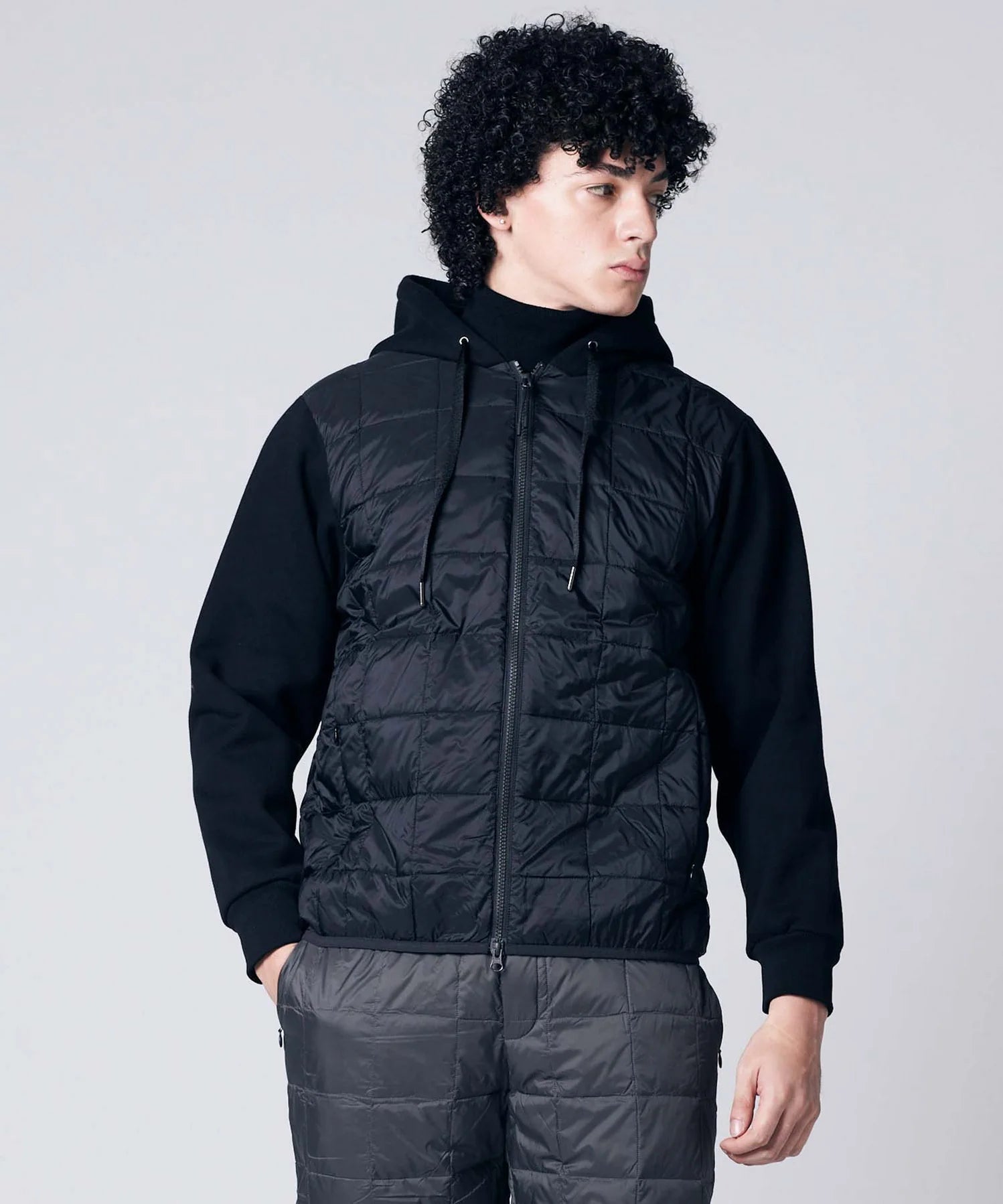 Unisex Basic W-Zip Front Hoodie + Sweats Sleeve