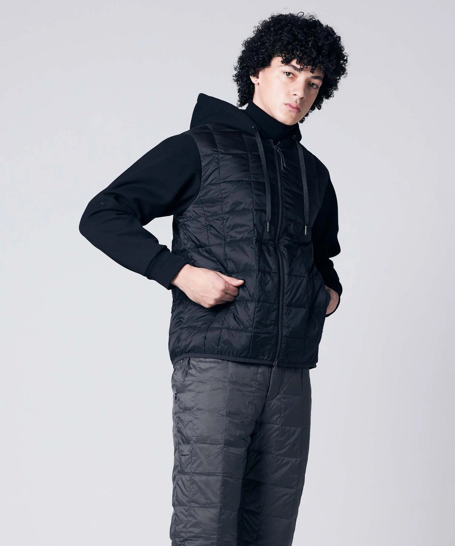 Unisex Basic W-Zip Front Hoodie + Sweats Sleeve