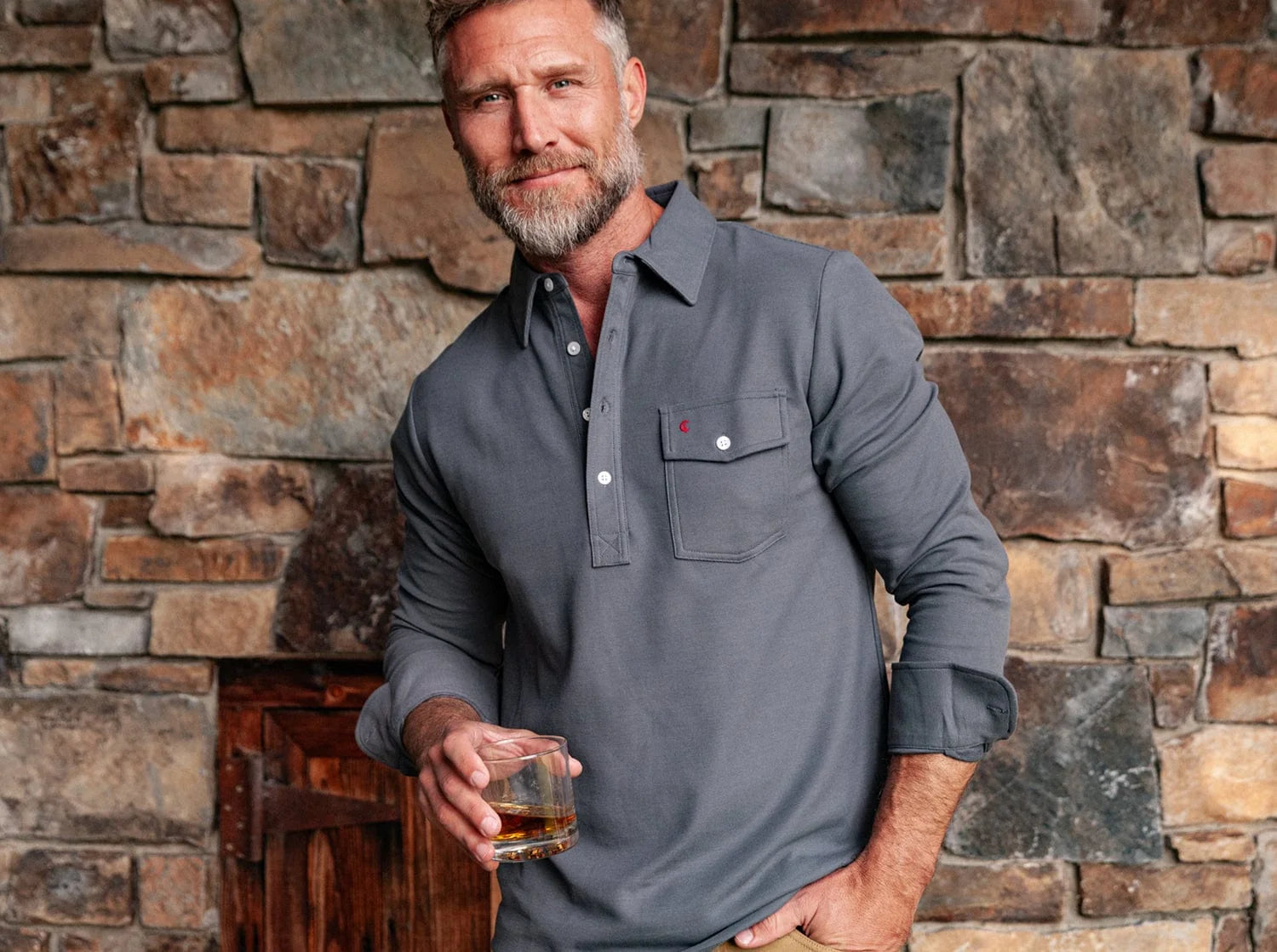 Long Sleeve Players Shirt - Blue Steel