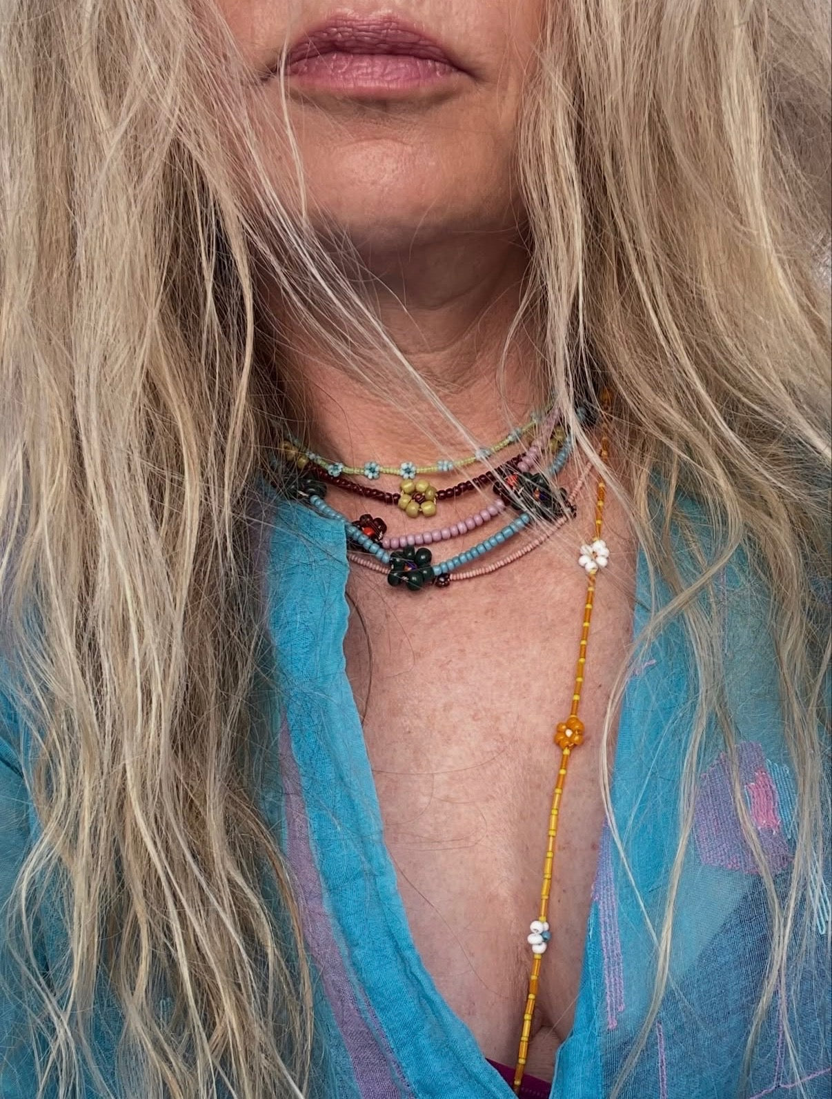 Vintage Icky Beads Daisy Chain | Long