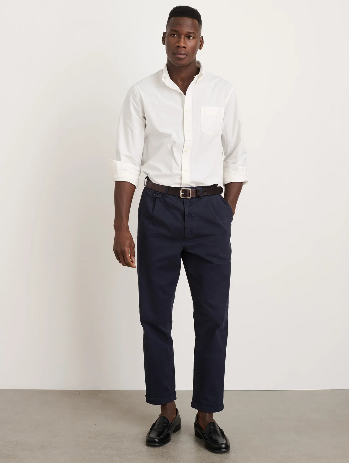 Mill Shirt in Paper Poplin - White