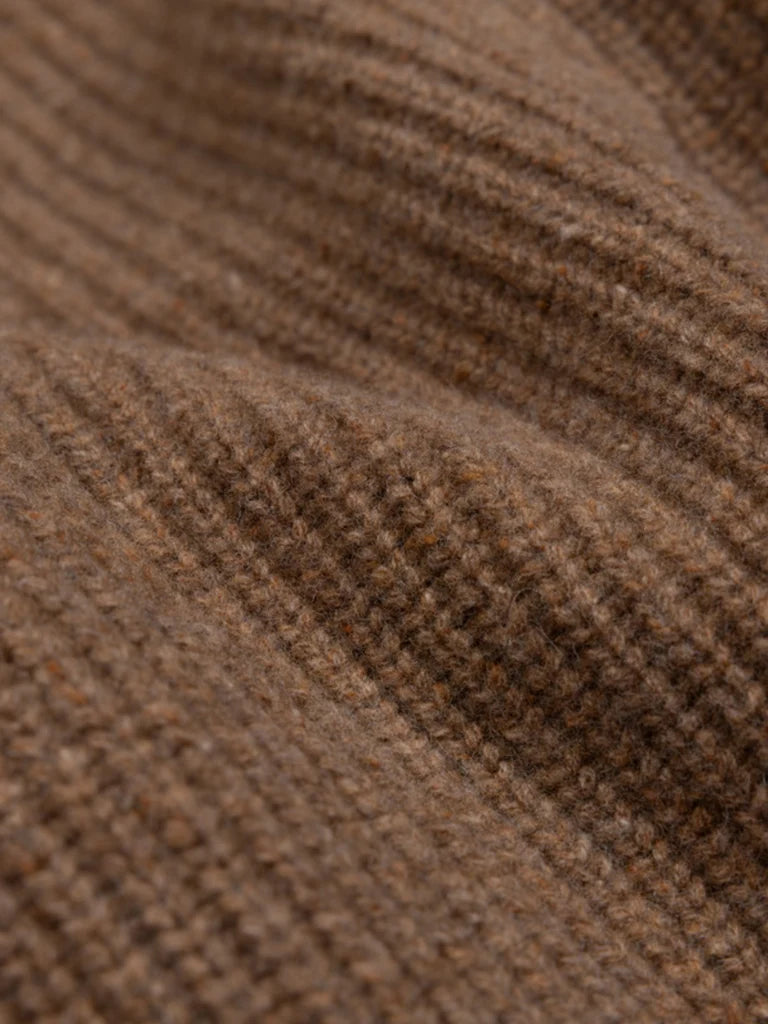 Women's Amy Powney + Finisterre Fisherman Rib Crew Neck Sweater - Earth