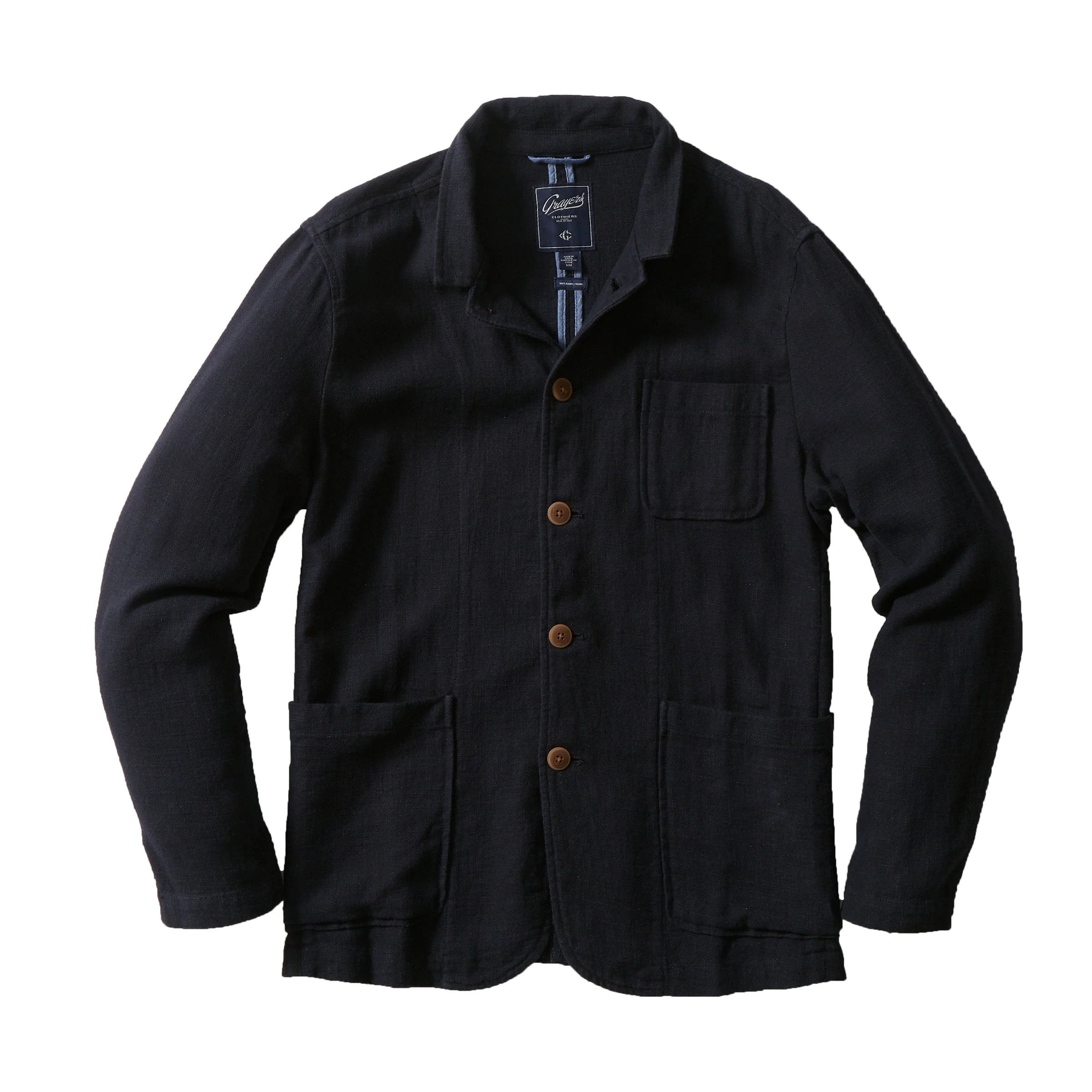 Nelson Ramie Stand Up Collar Jacket