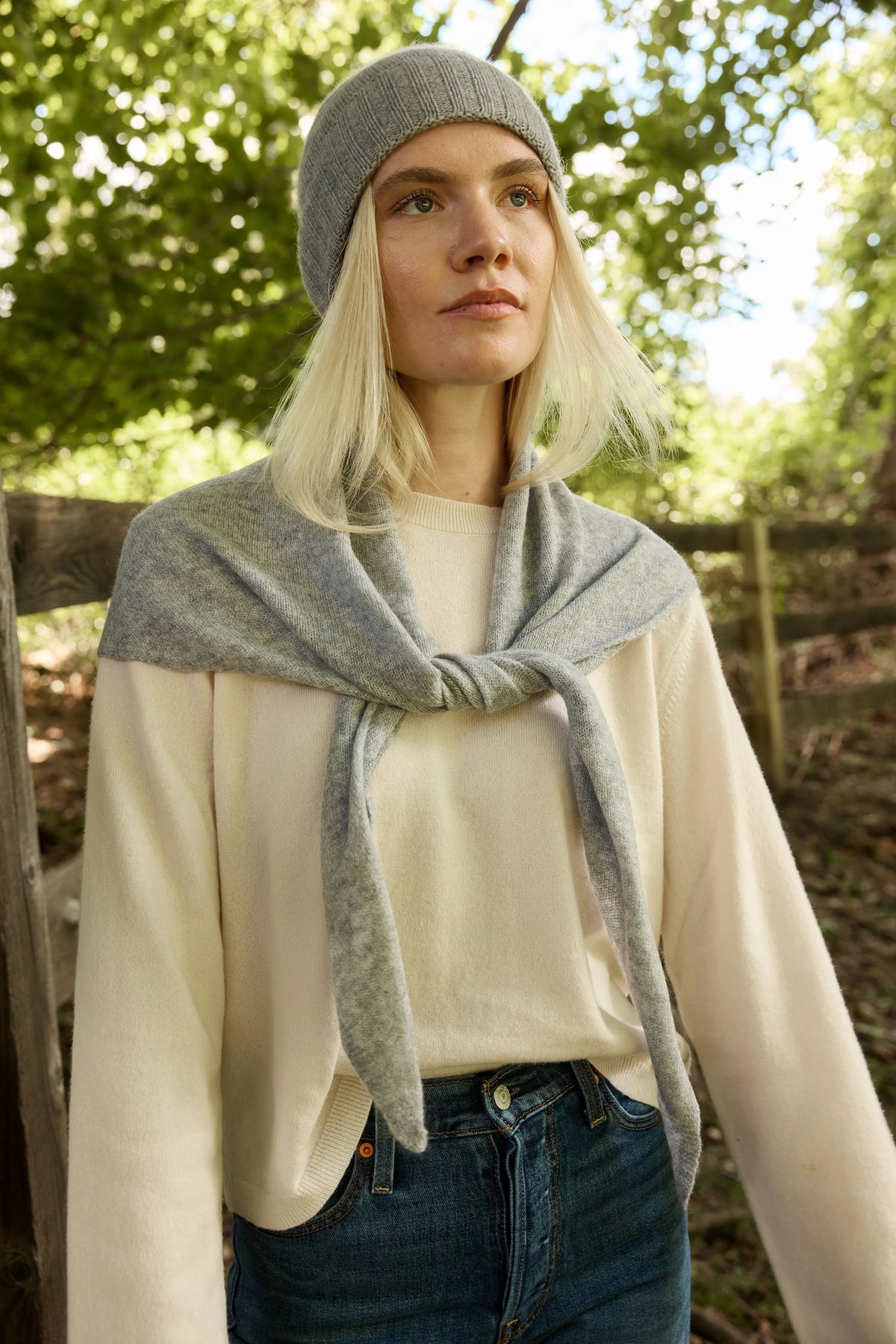 Cashmere Scarf - Grey