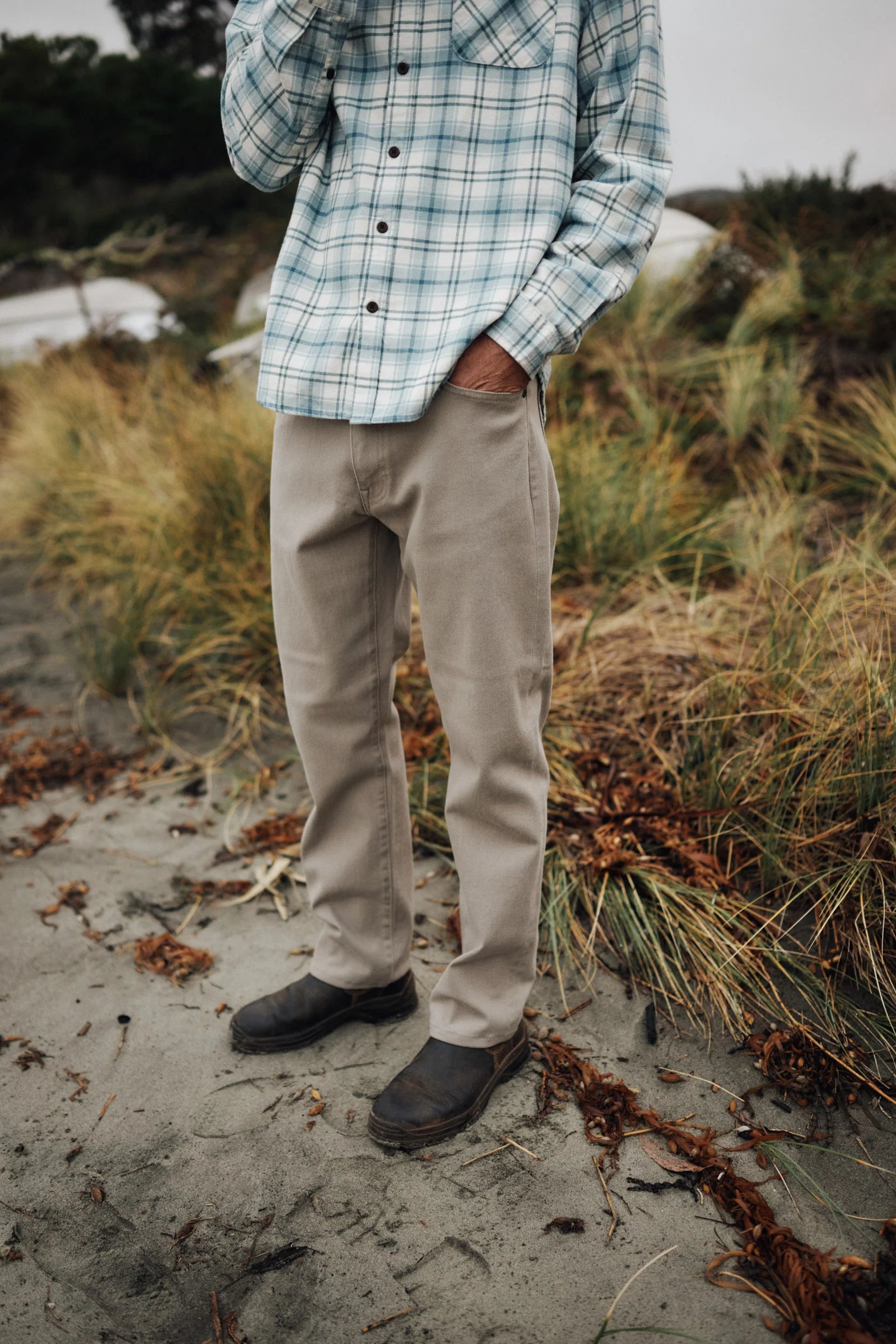 Ren 57 Classic Straight Bull Denim - Vintage Khaki
