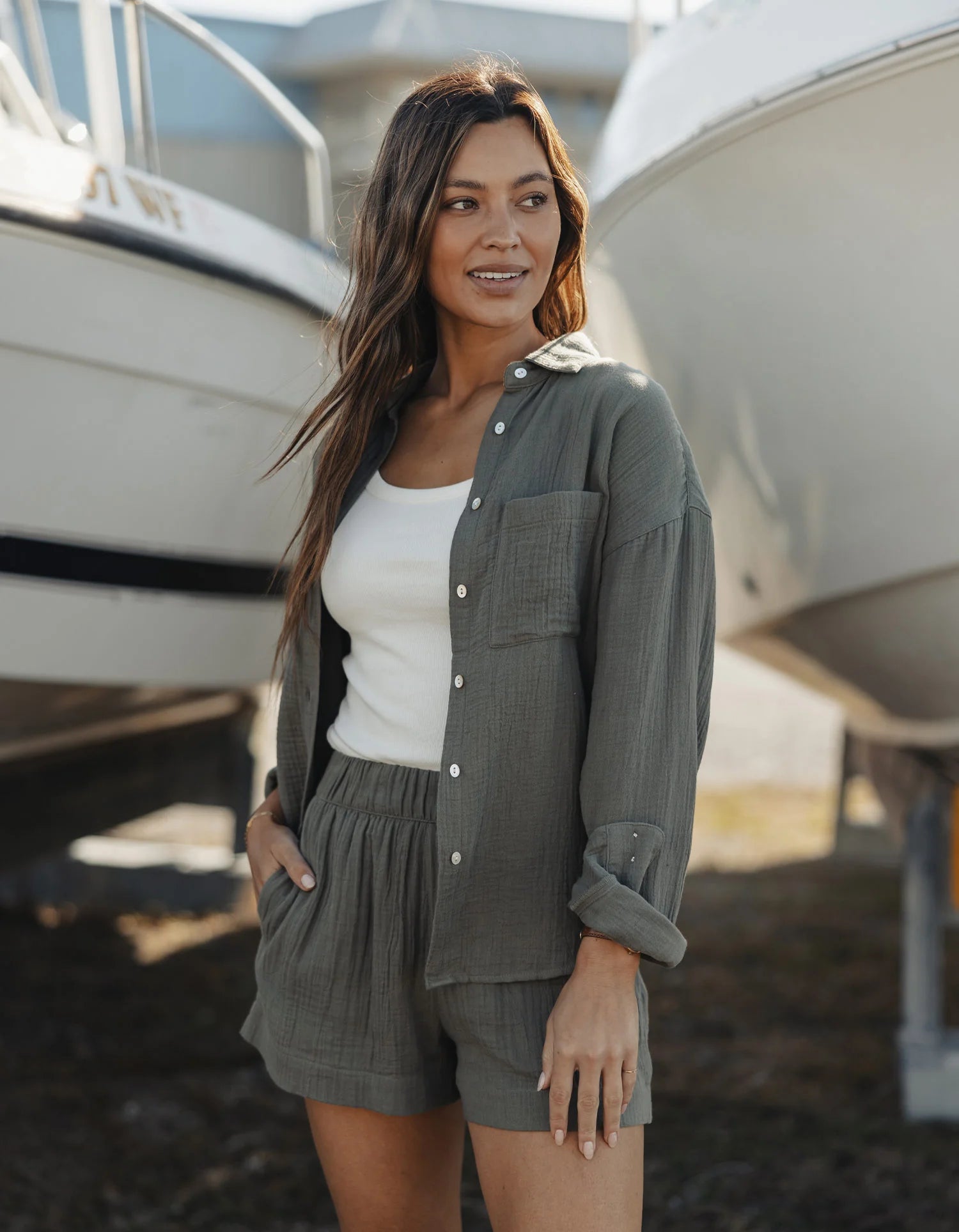 Kalo Weekender Overshirt - Deep Sage