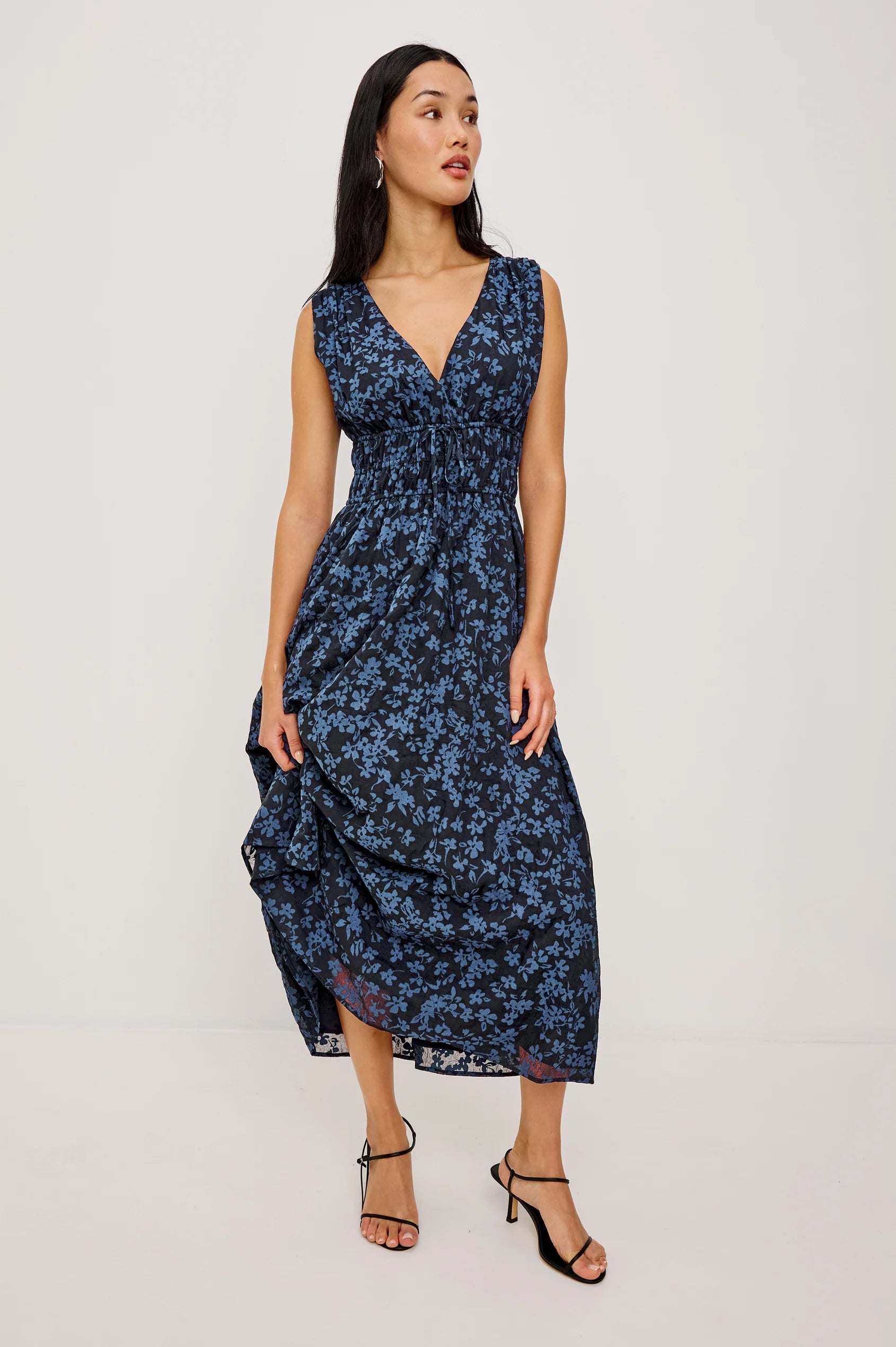 Lilith Dress - Midnight Silhouette Floral