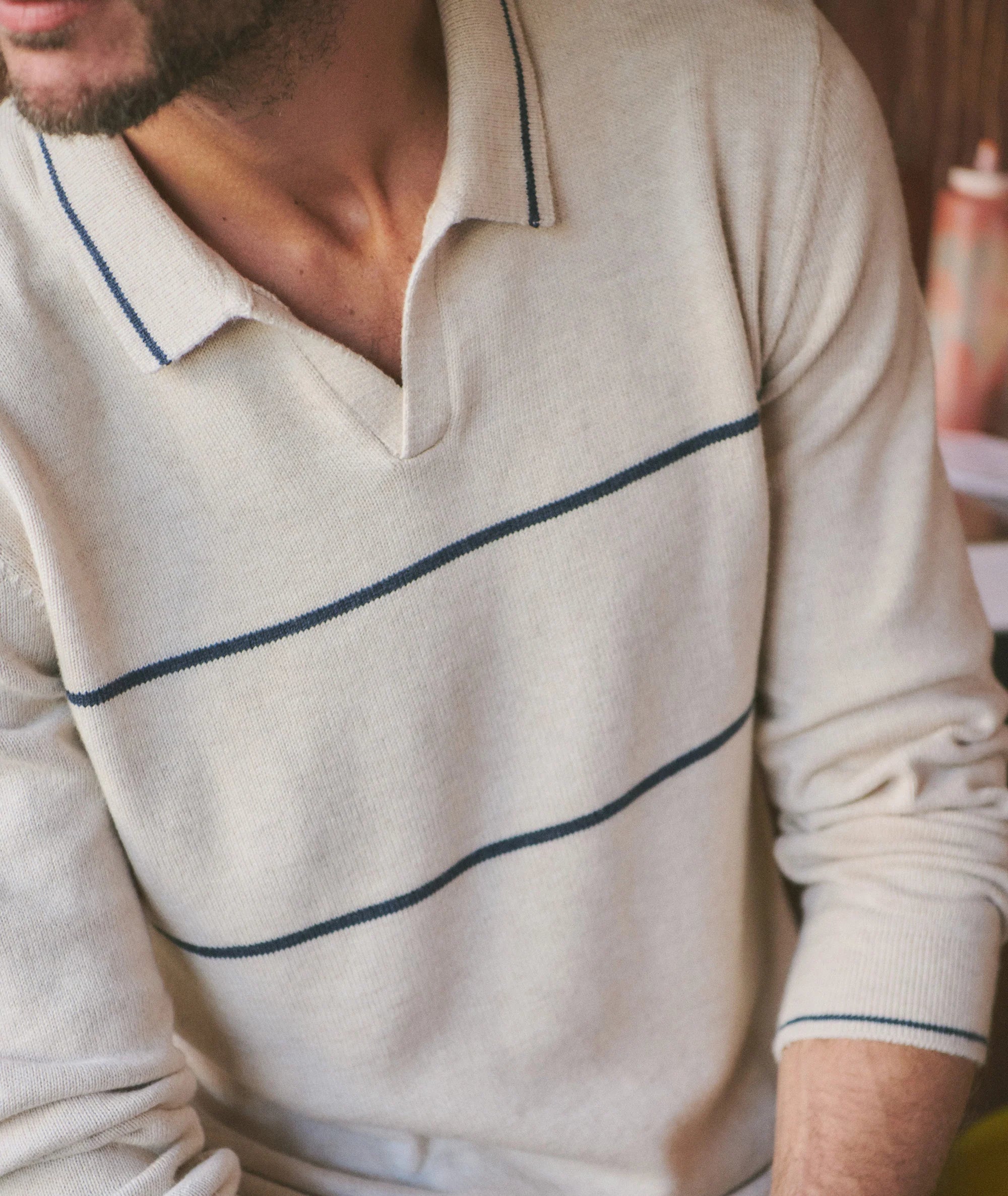 Liam Long Sleeve Sweater Polo