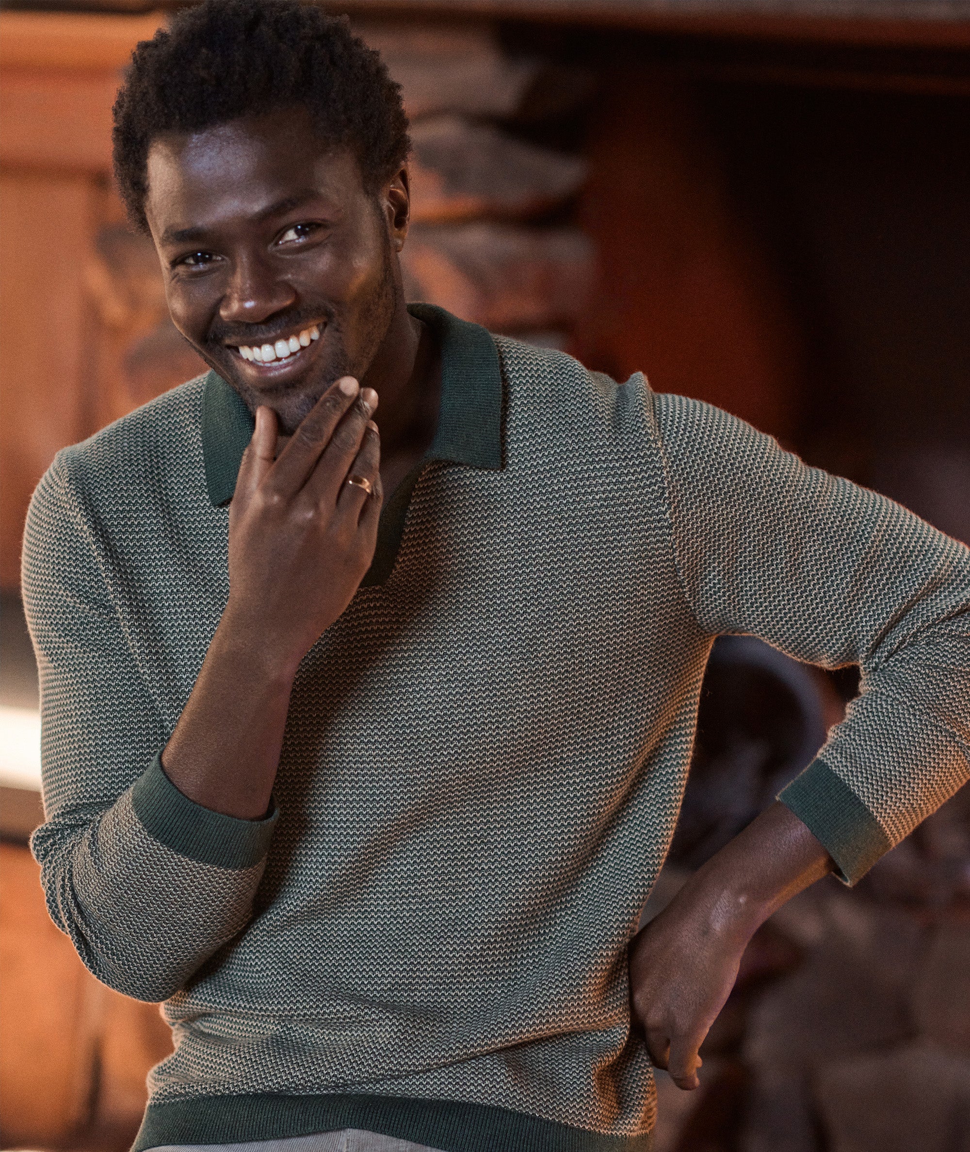 Liam Long Sleeve Sweater Polo