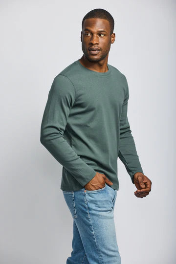 Long Sleeve Slub Crew