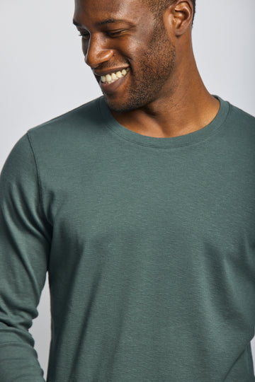 Long Sleeve Slub Crew