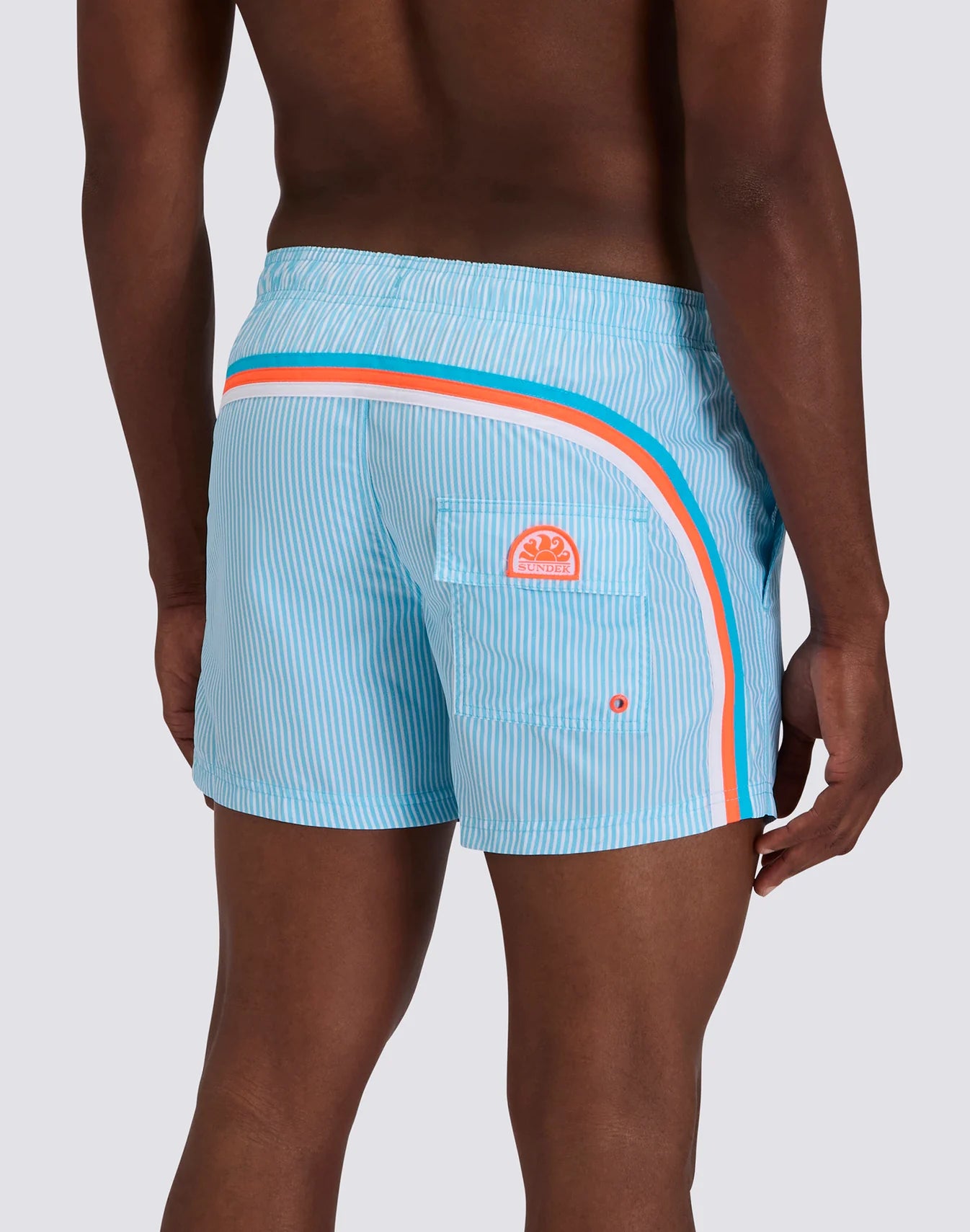 Short-Length Swimwear with Elasticated Waist Repreve® Recycled Polyester with Juicy Stripe Print and Fruit Embroidery - Lunar